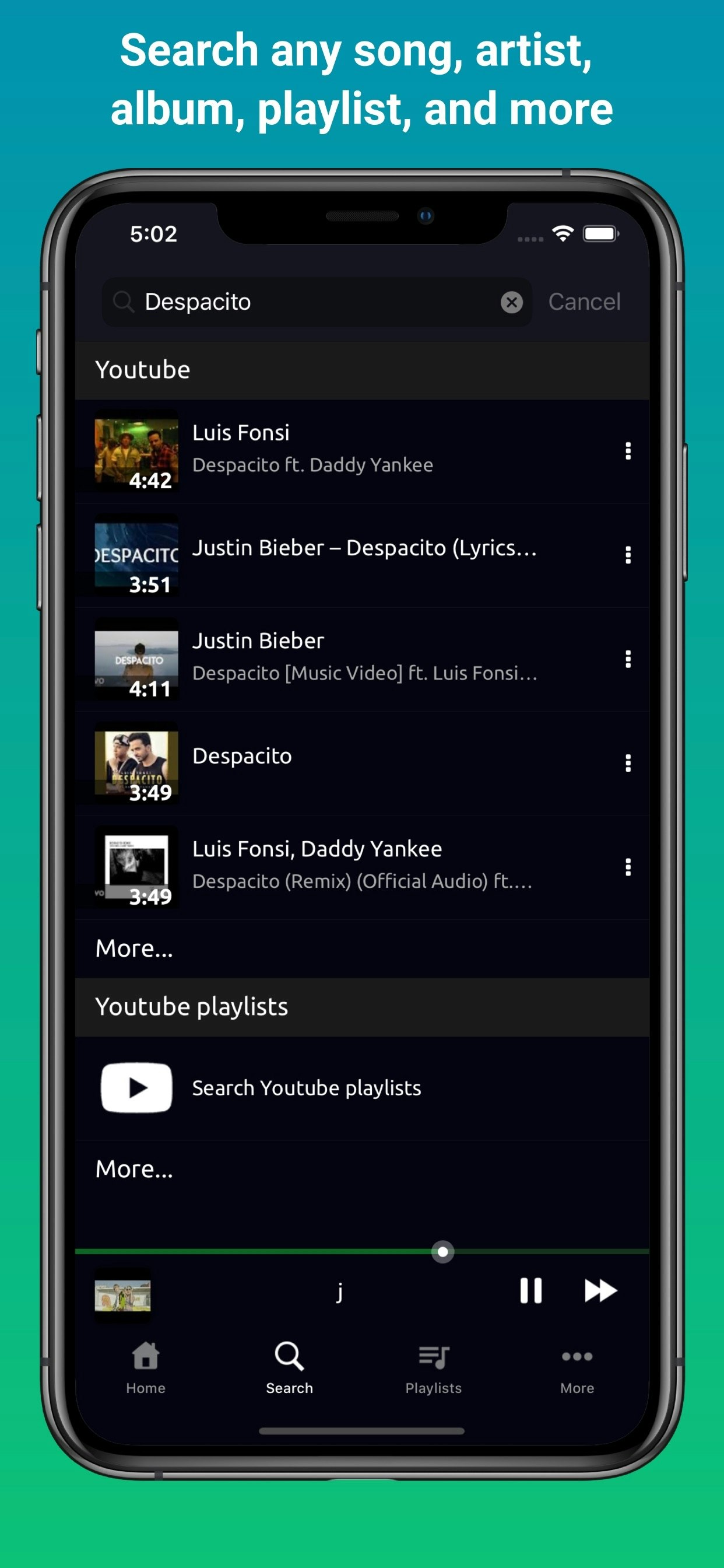 Music/Video Player for YouTube media 6