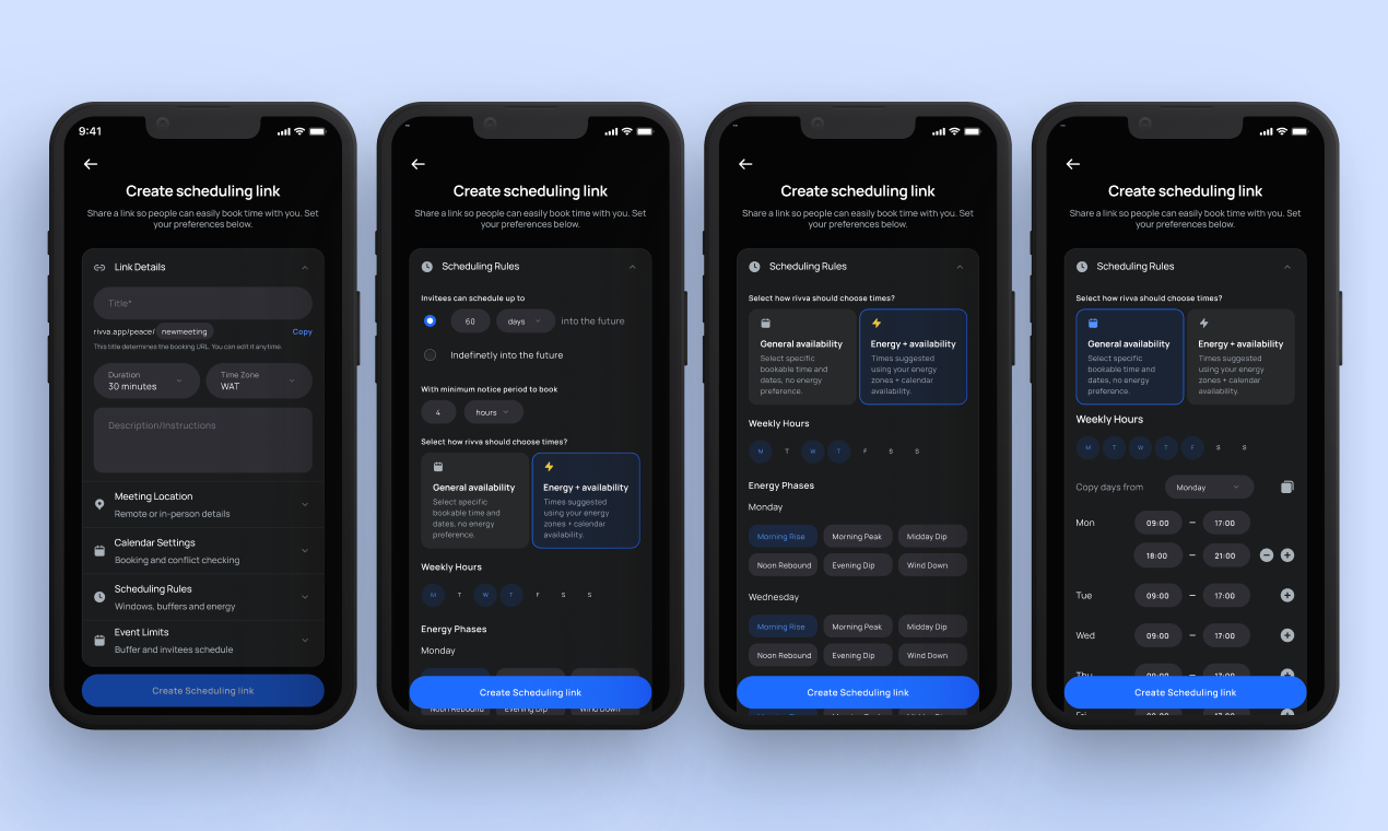 rivva scheduling links media 4