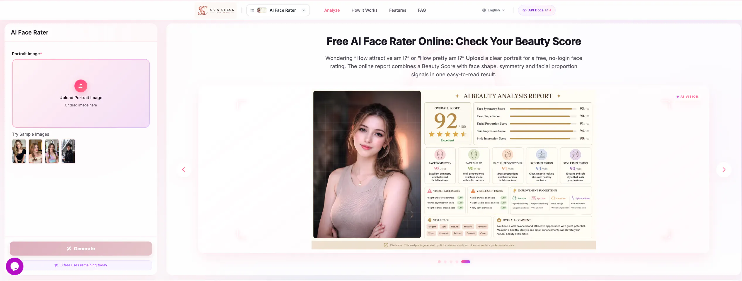 Free AI Face Rater Online – Beauty Score gallery image