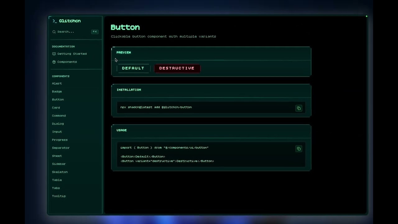Glitchcn/ui gallery image