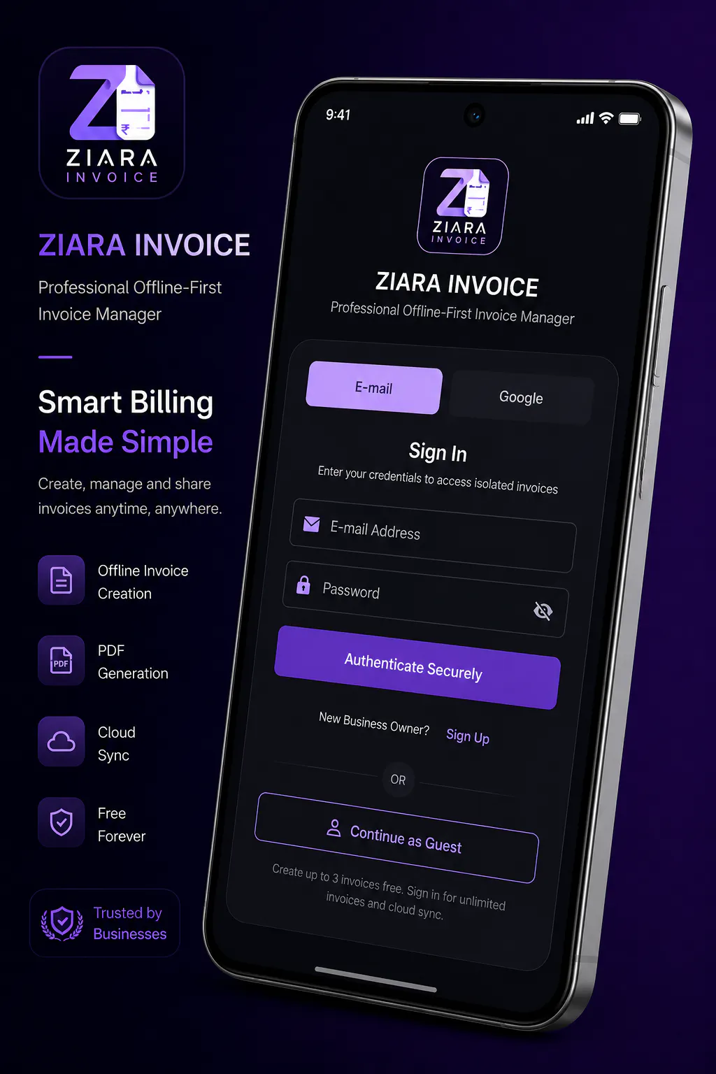 Ziara Invoice: GST Billing App gallery image