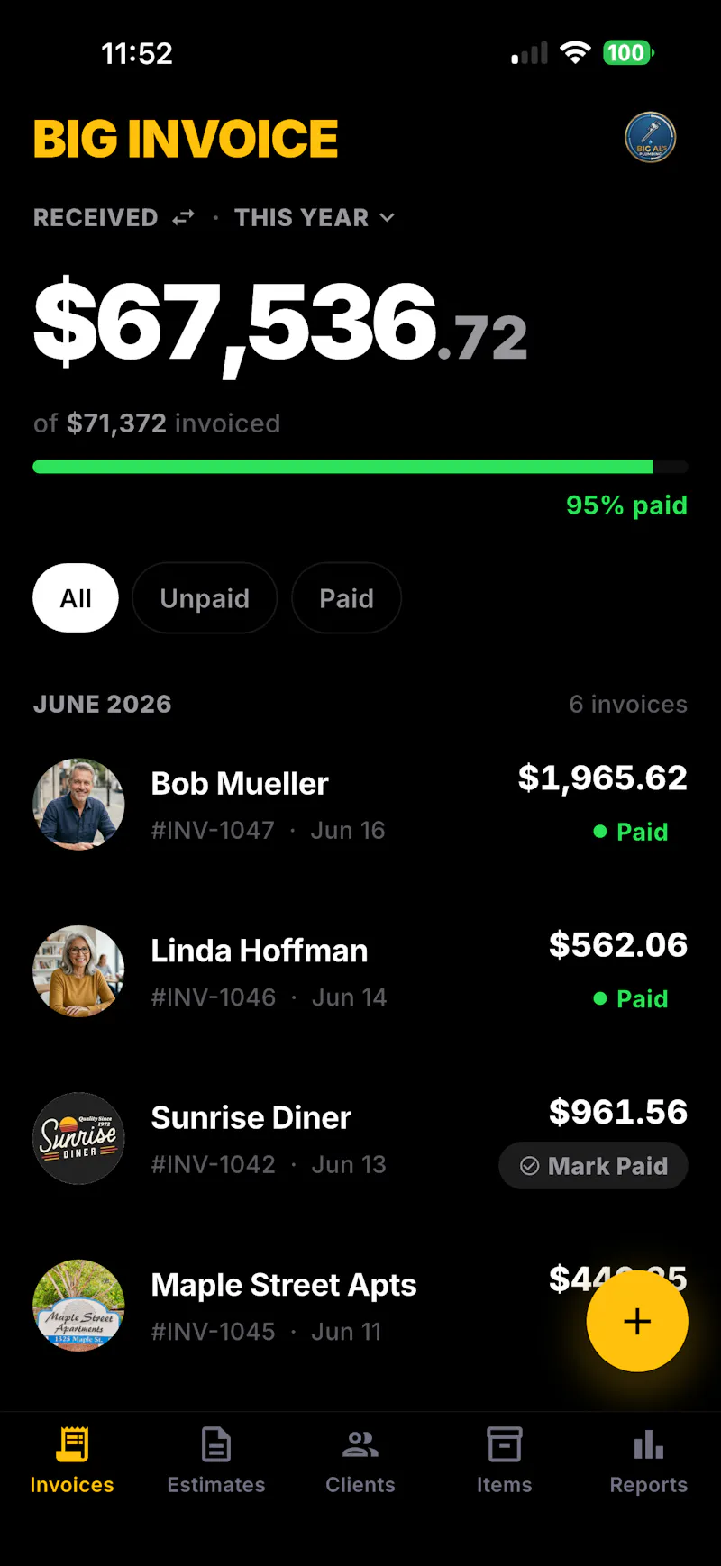 BIG INVOICE - Invoice Maker screenshot 2
