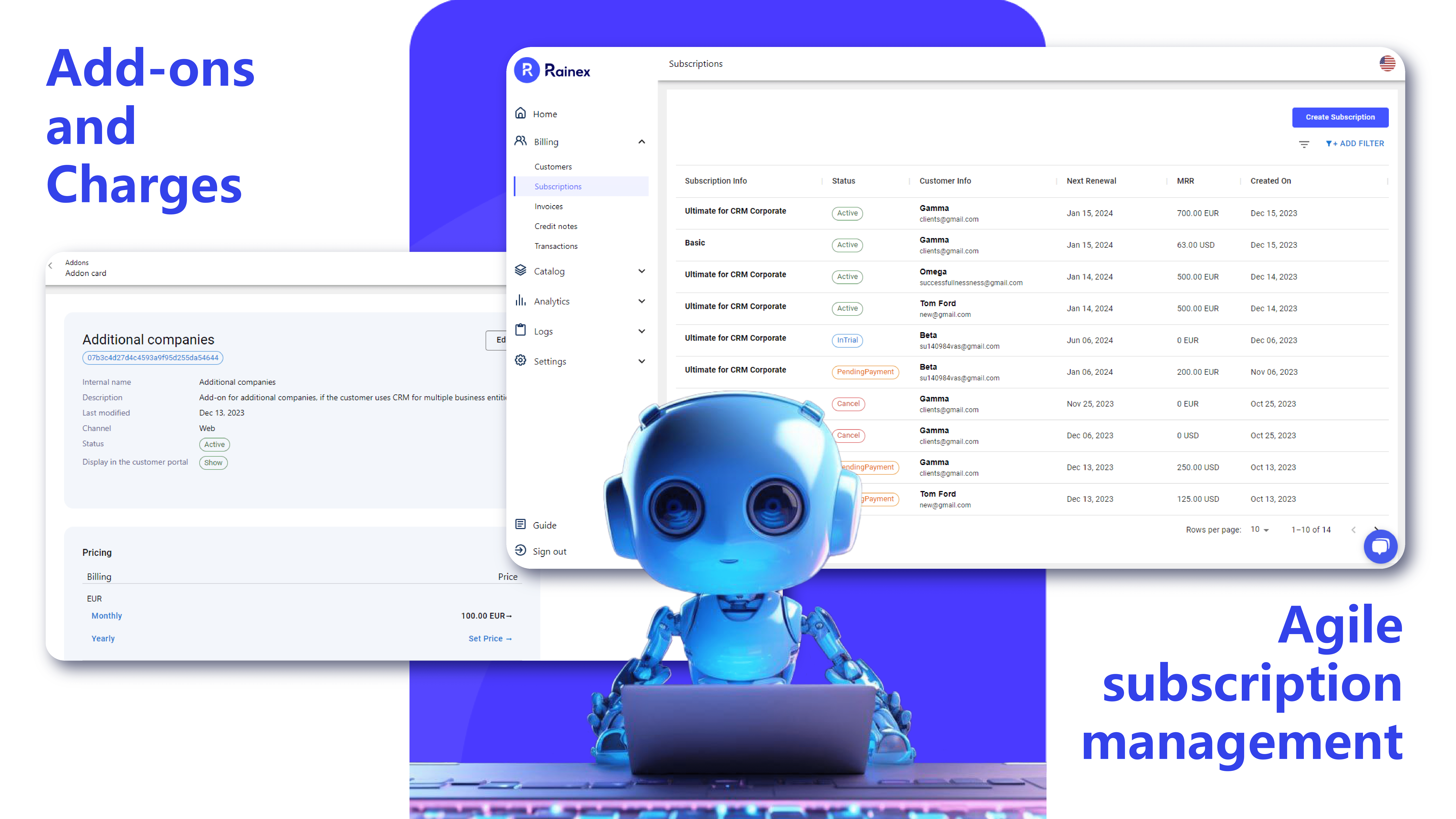 Rainex - Ваша идеальная система счетов и управления подпиской медиа 6