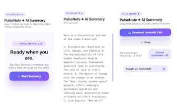 PulseNote – AI Video Summary gallery image