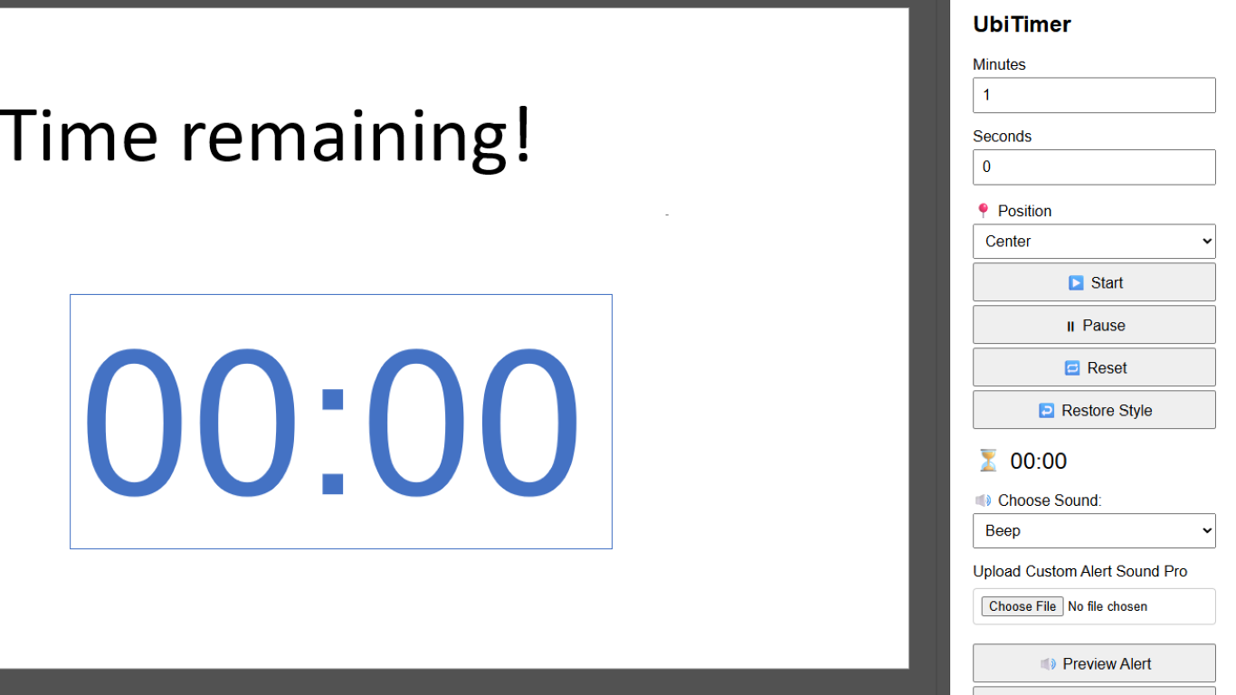 Media Pemasa ubi - PowerPoint Timer Add-in 2