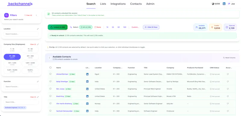 Backchannels screenshot 3