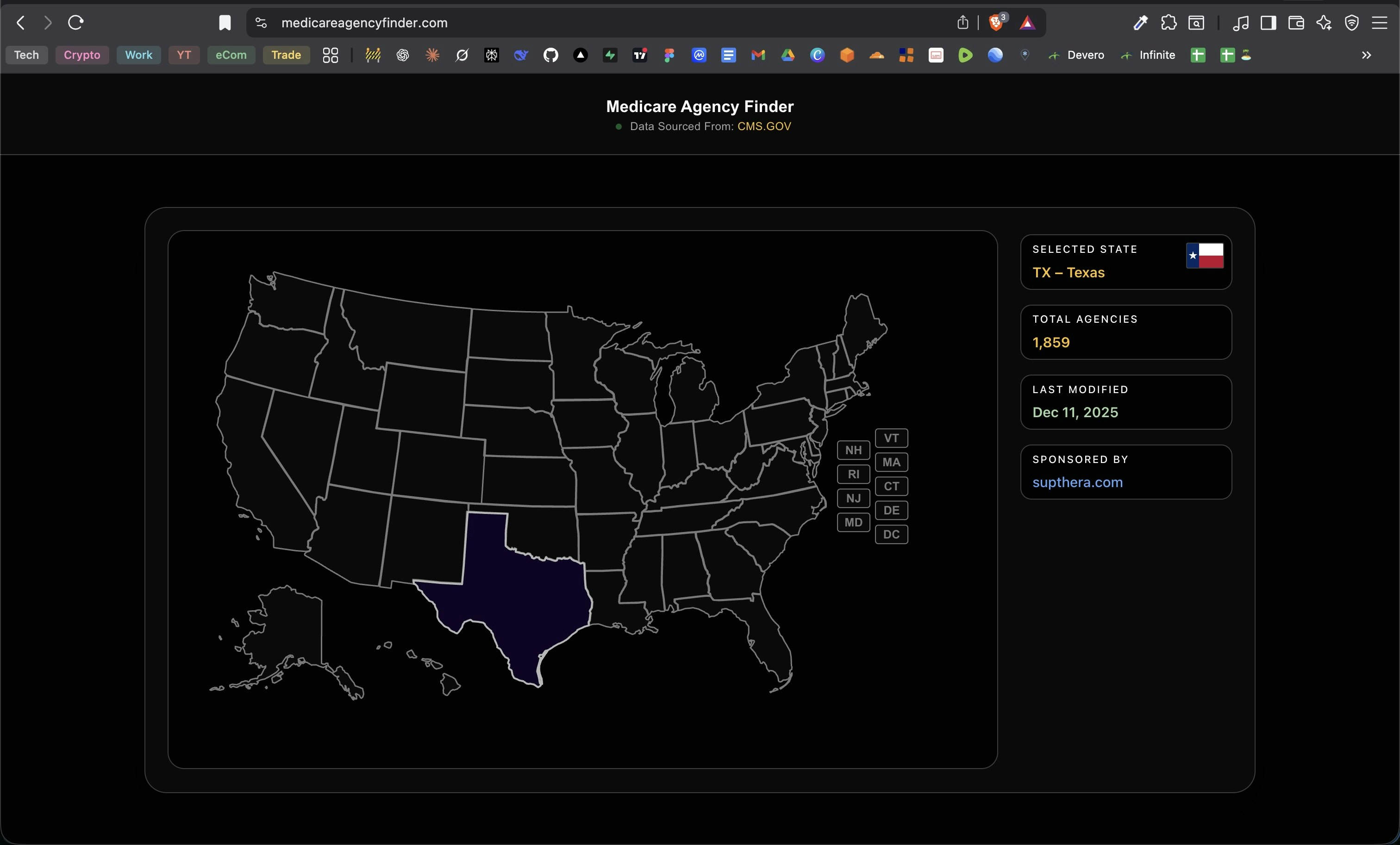 Medicare Agency Finder  - Main product screenshot demonstrating key features and user interface