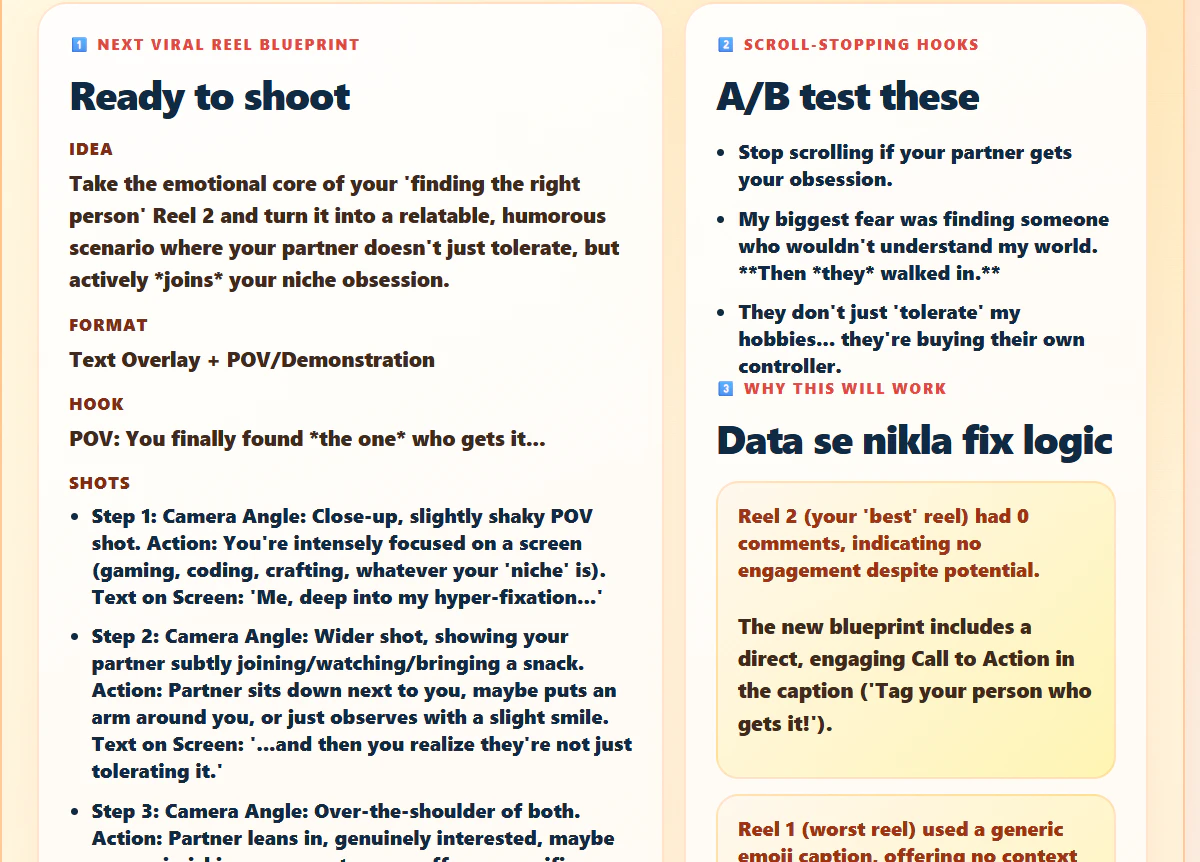 Instagram Reel Analyzer screenshot 1