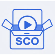 Video to SCORM Converter - Product Hunt launch logo and brand identity