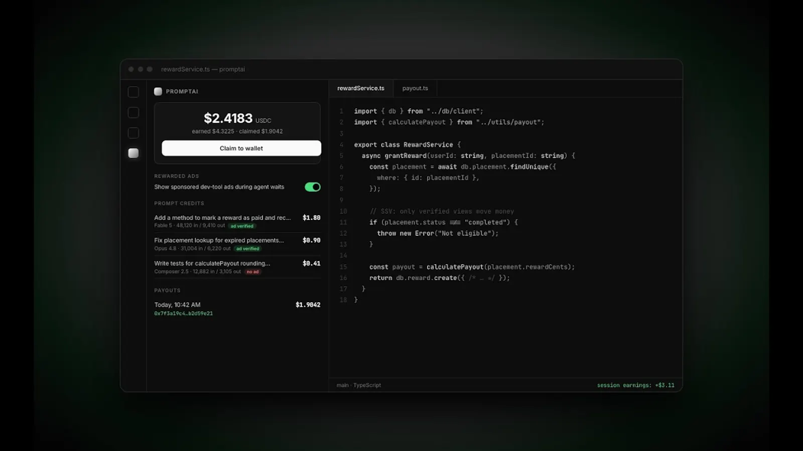 promptai.credit screenshot 1 (video preview)