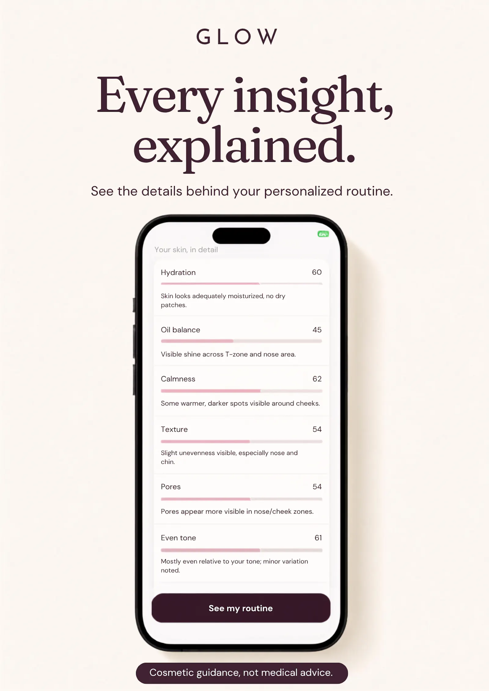 Glow Personalized skincare routine screenshot 3