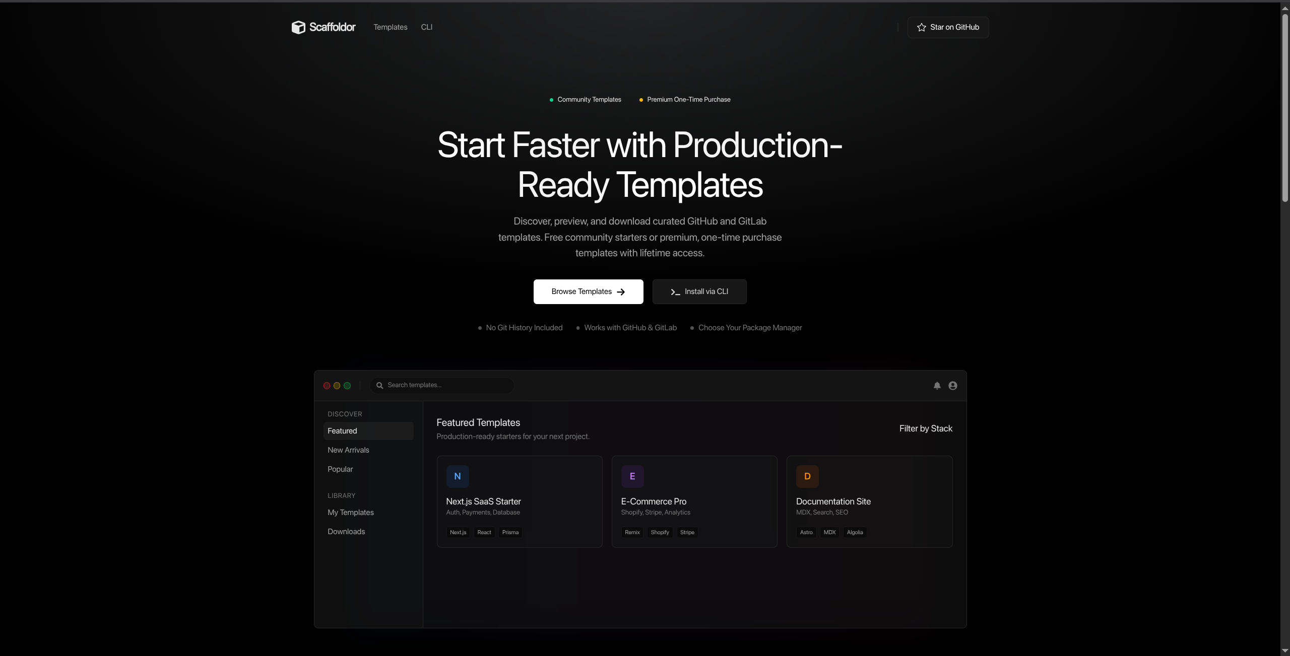 Scaffoldor - Main product screenshot demonstrating key features and user interface