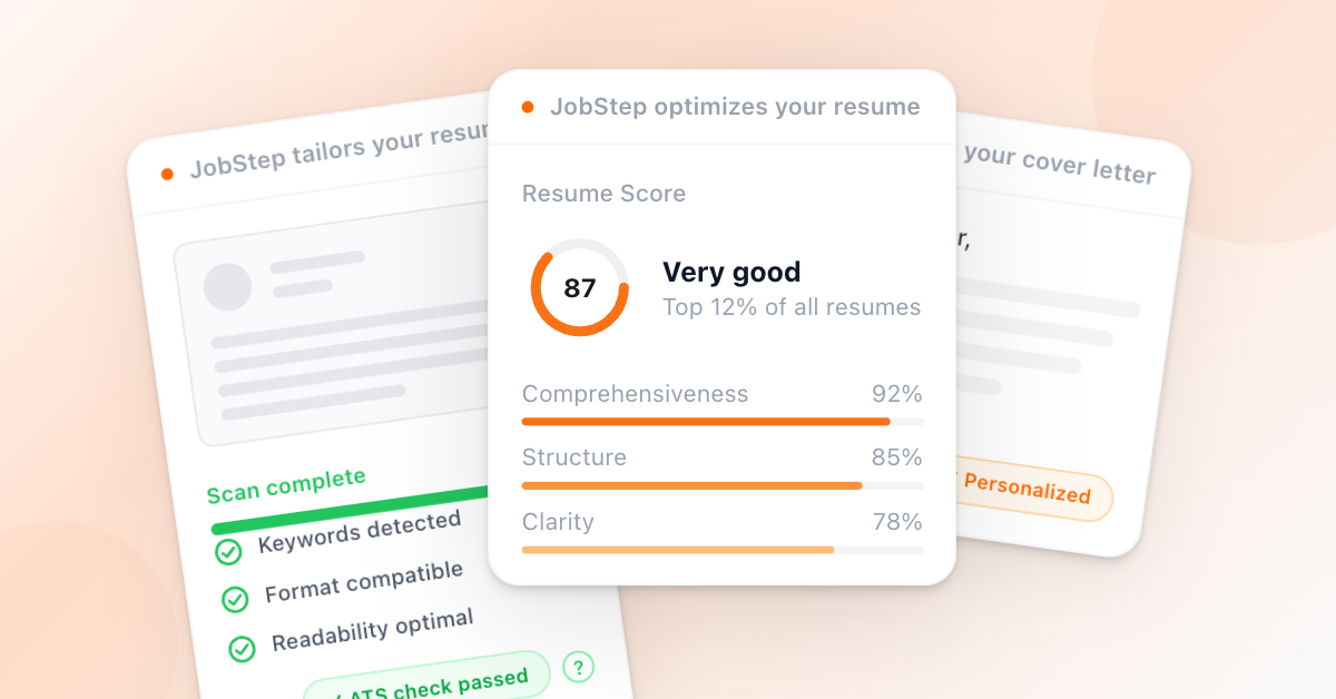 Jobstep - Screenshot 2 showing product features and functionality