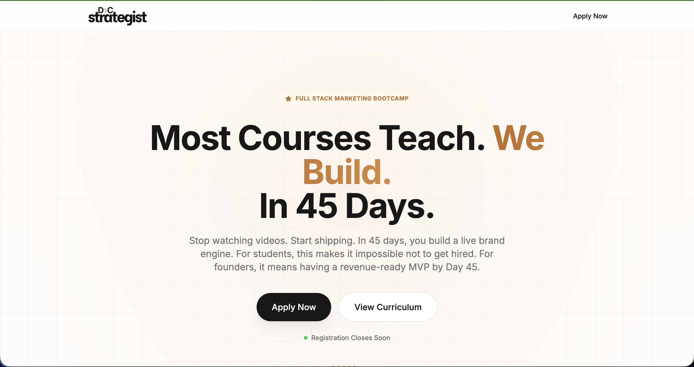 Full Stack Marketing Bootcamp - Main product screenshot demonstrating key features and user interface