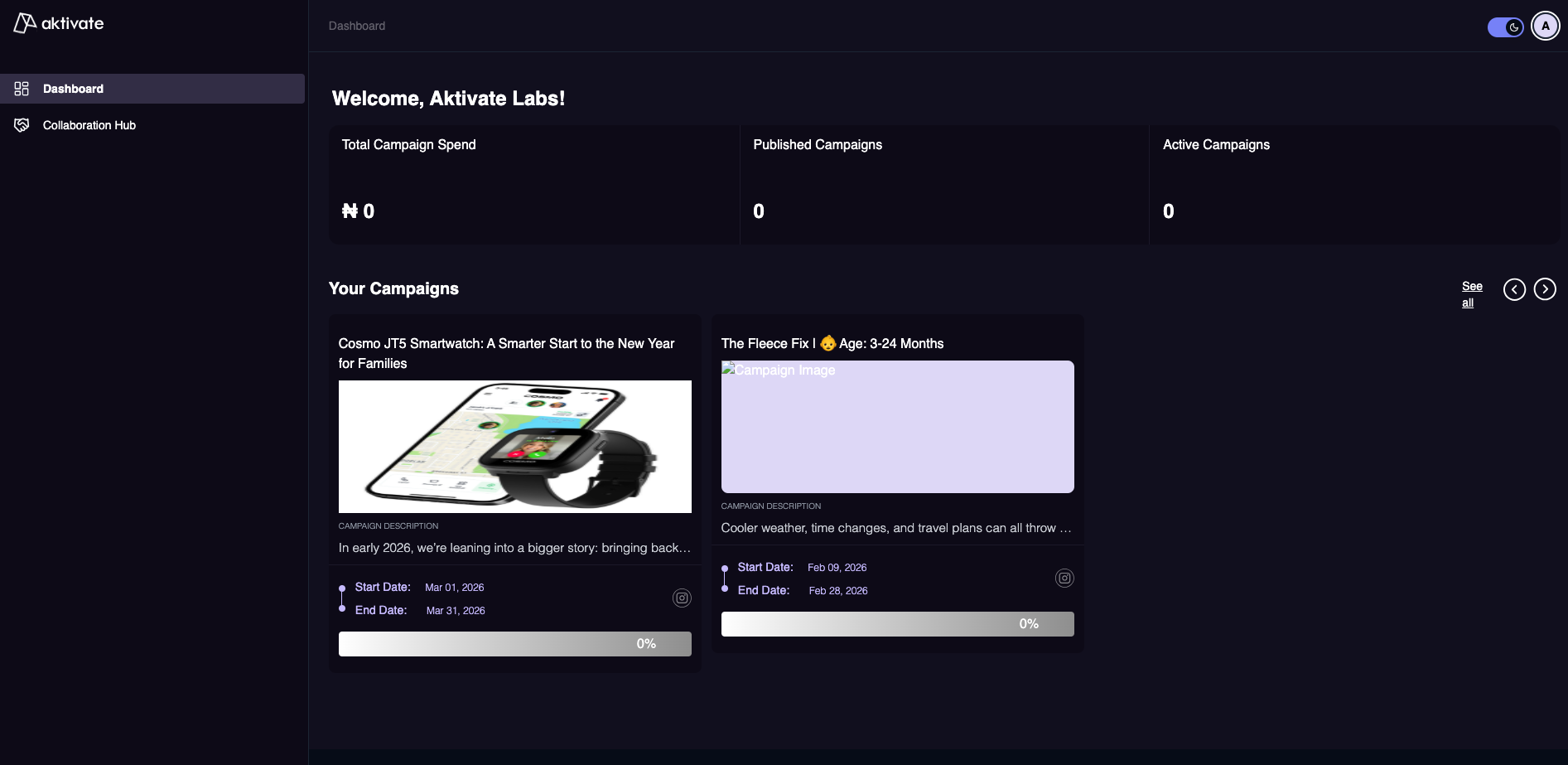 aktivate - Main product screenshot demonstrating key features and user interface