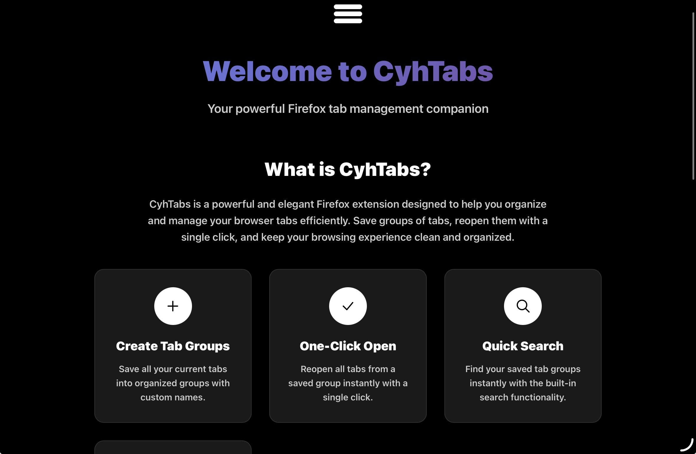 CyhTab'ler - CyhTabs, sekmeleri hızlı bir şekilde yönetmek için bir araçtır medya 1