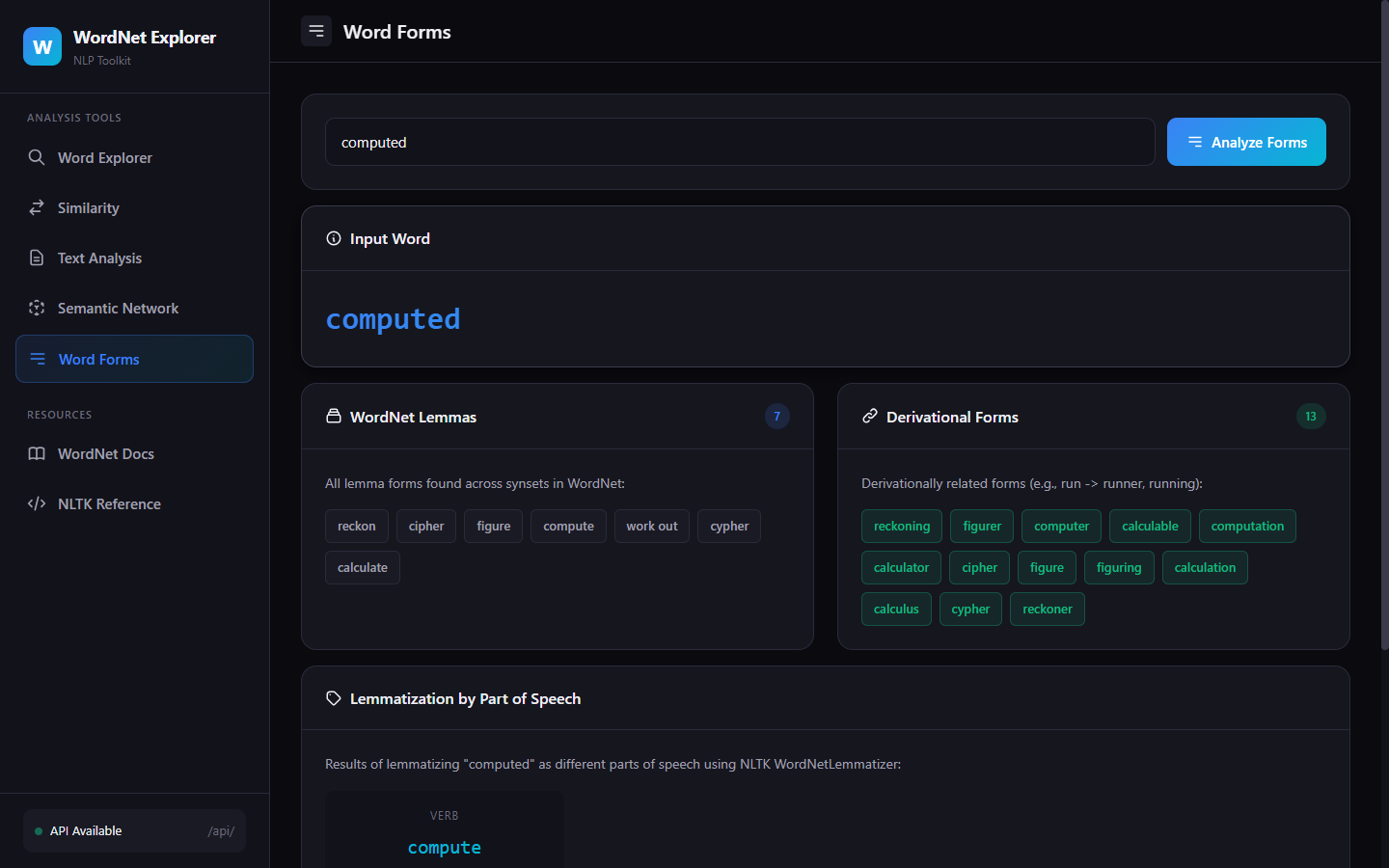WordNet Explorer: NLP Toolkit gallery image