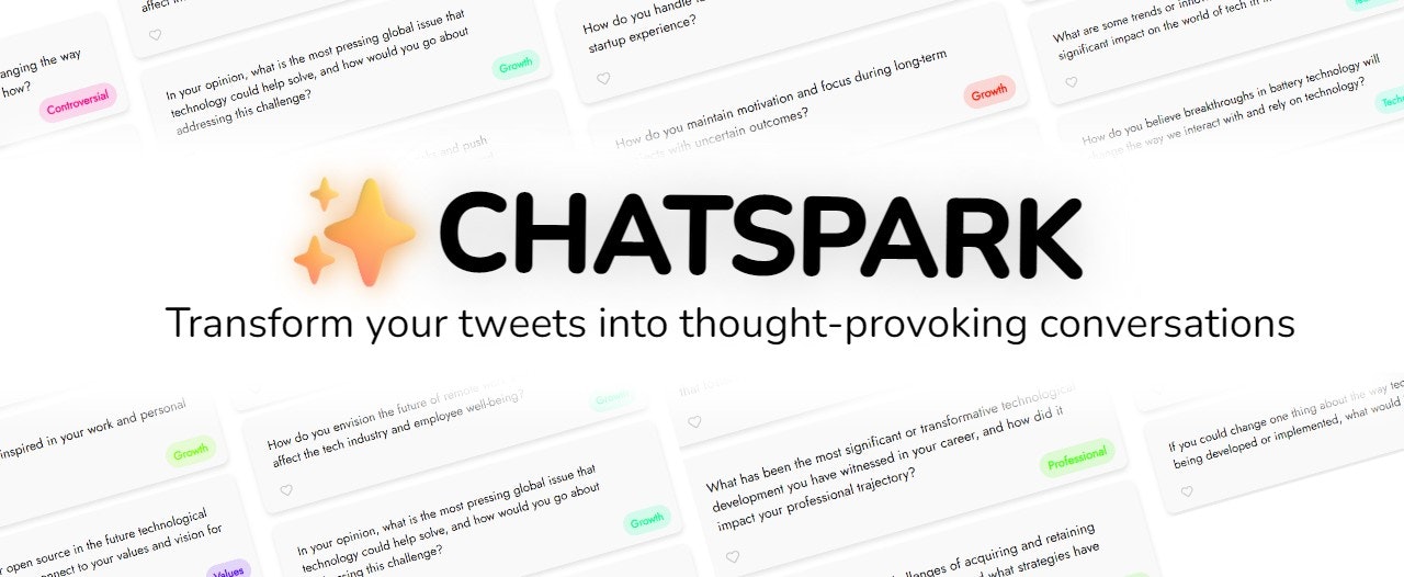 Chatspark - Spark conversation with anyone using AI + Twitter media 1