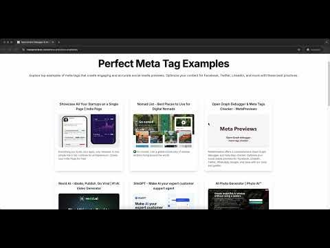 startuptile Meta Previews-Extract meta tags from any website