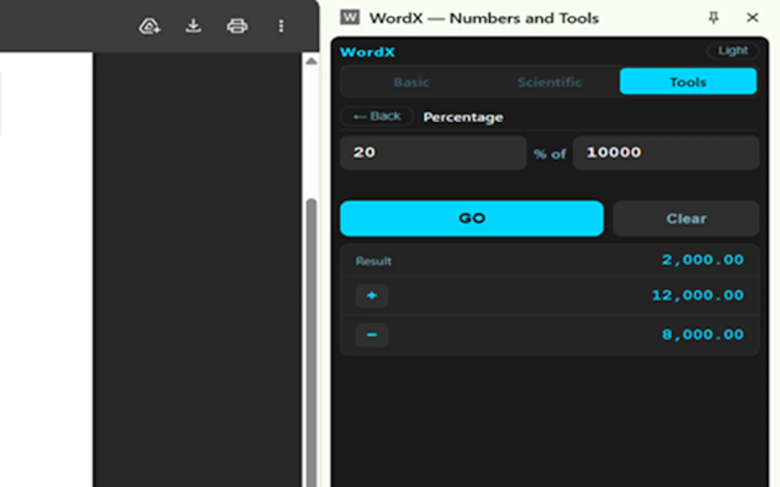WordX - Numbers and Tools screenshot 4