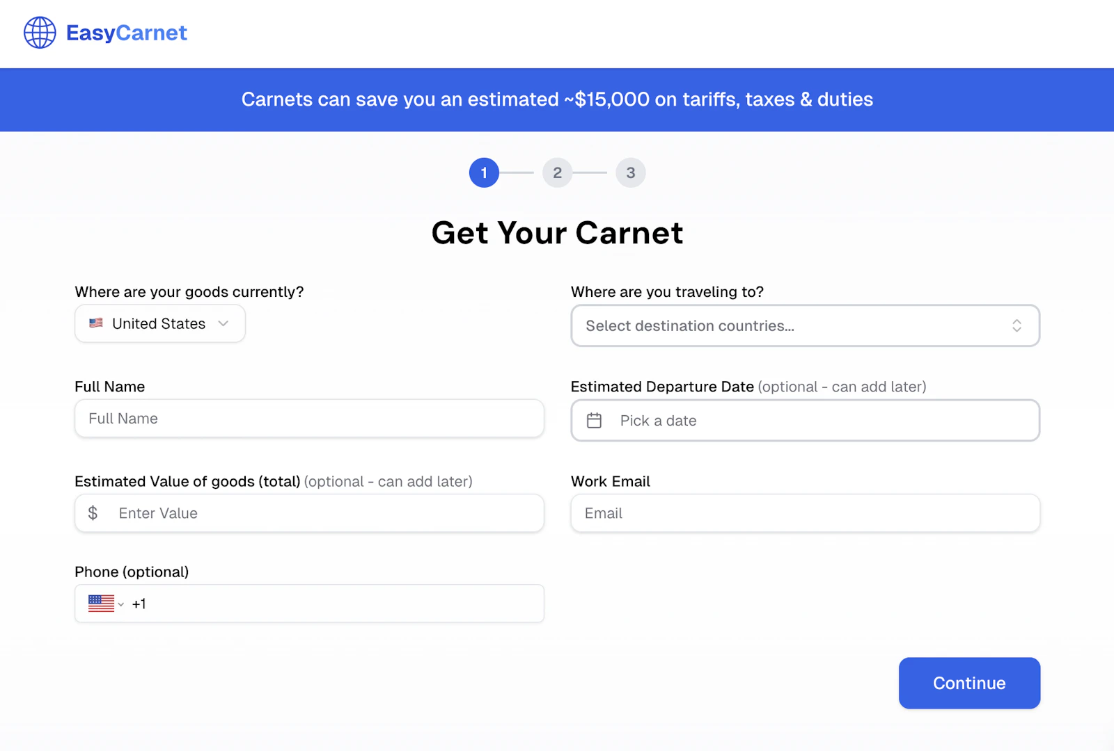 EasyCarnet | Avoid Tariffs, ATA Carnet screenshot 2