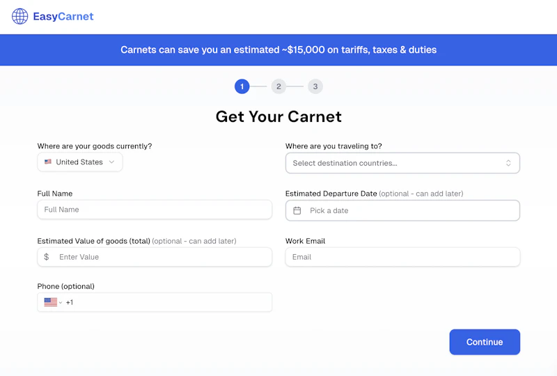EasyCarnet | Avoid Tariffs, ATA Carnet screenshot 2