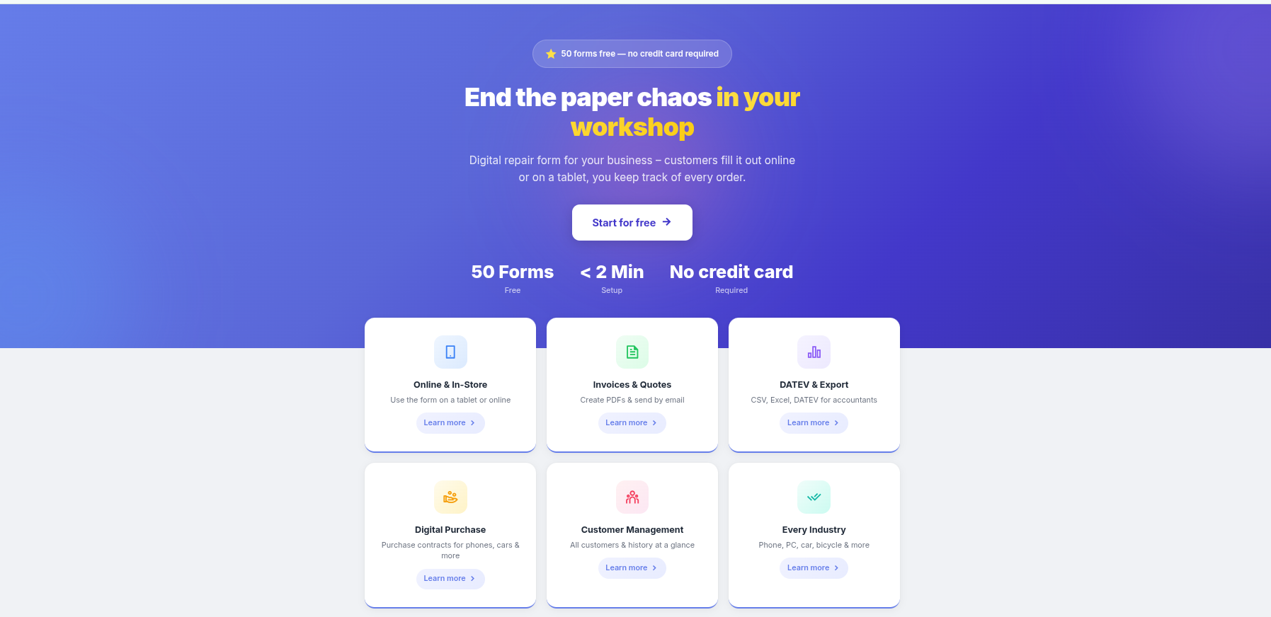 Reparaturpass - Main product screenshot demonstrating key features and user interface