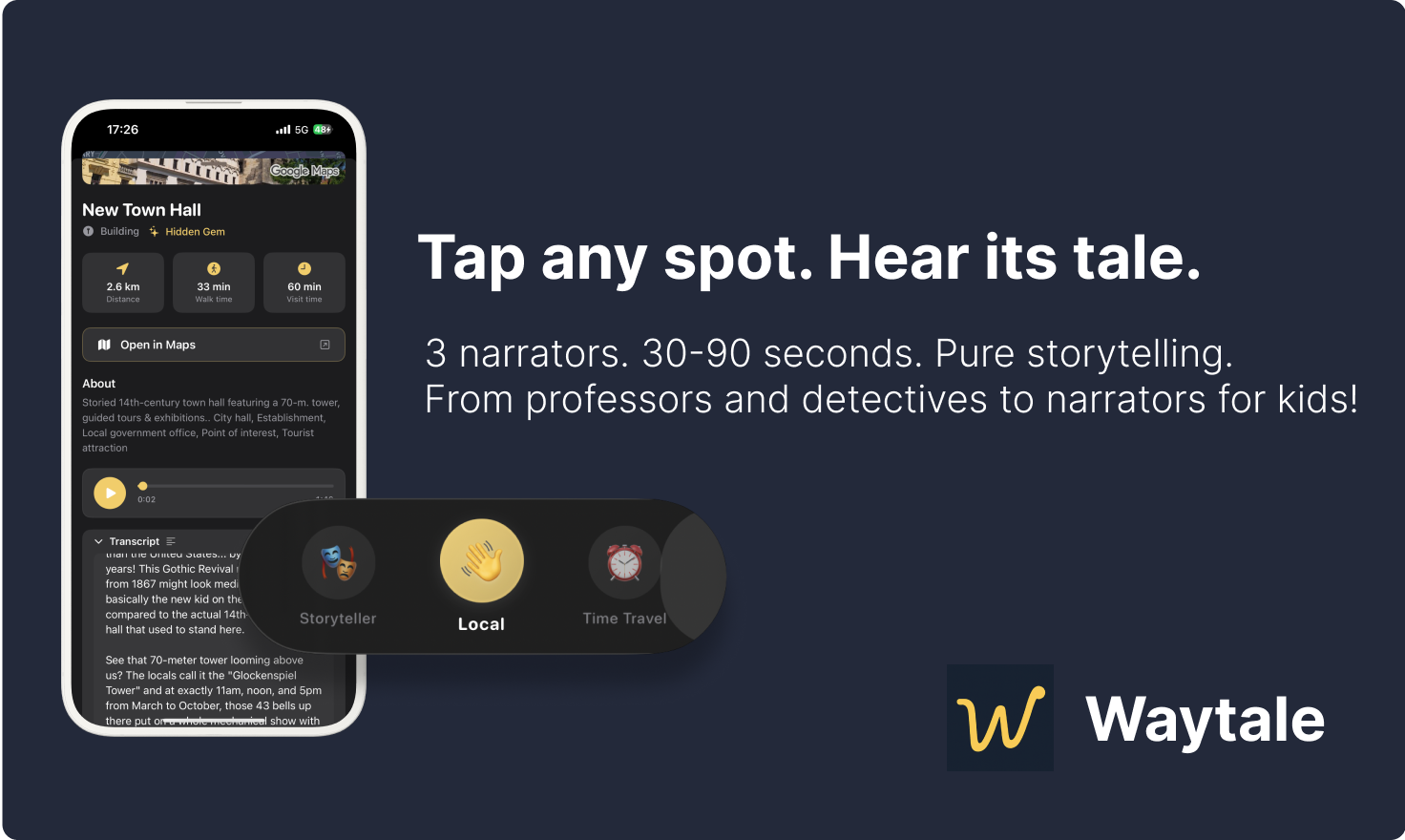Waytale - Guide audio AI che ti seguono mentre esplori città media 2