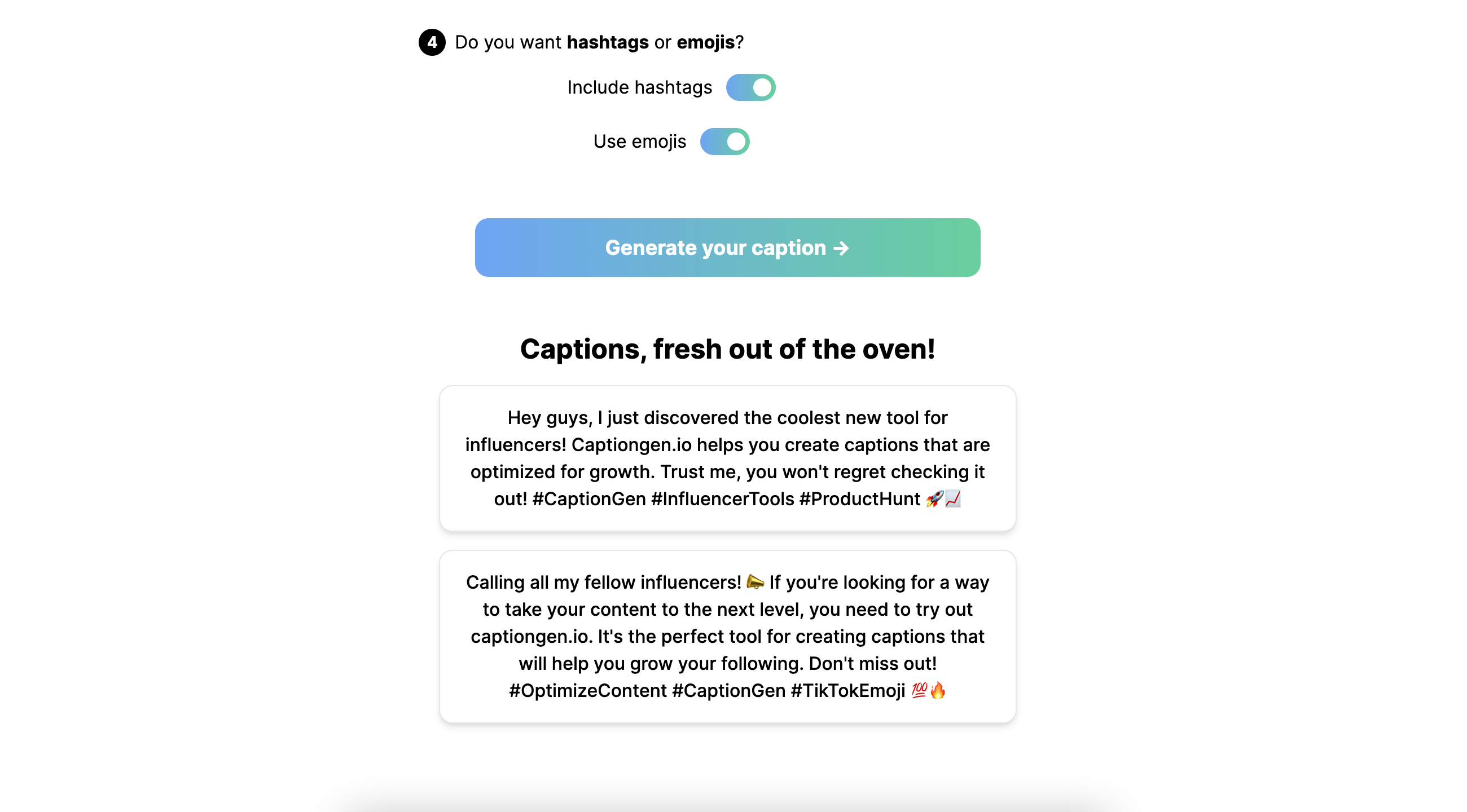 CaptionGen.io - 创建完美的卷轴，短裤，Tiktok字幕10倍媒体2