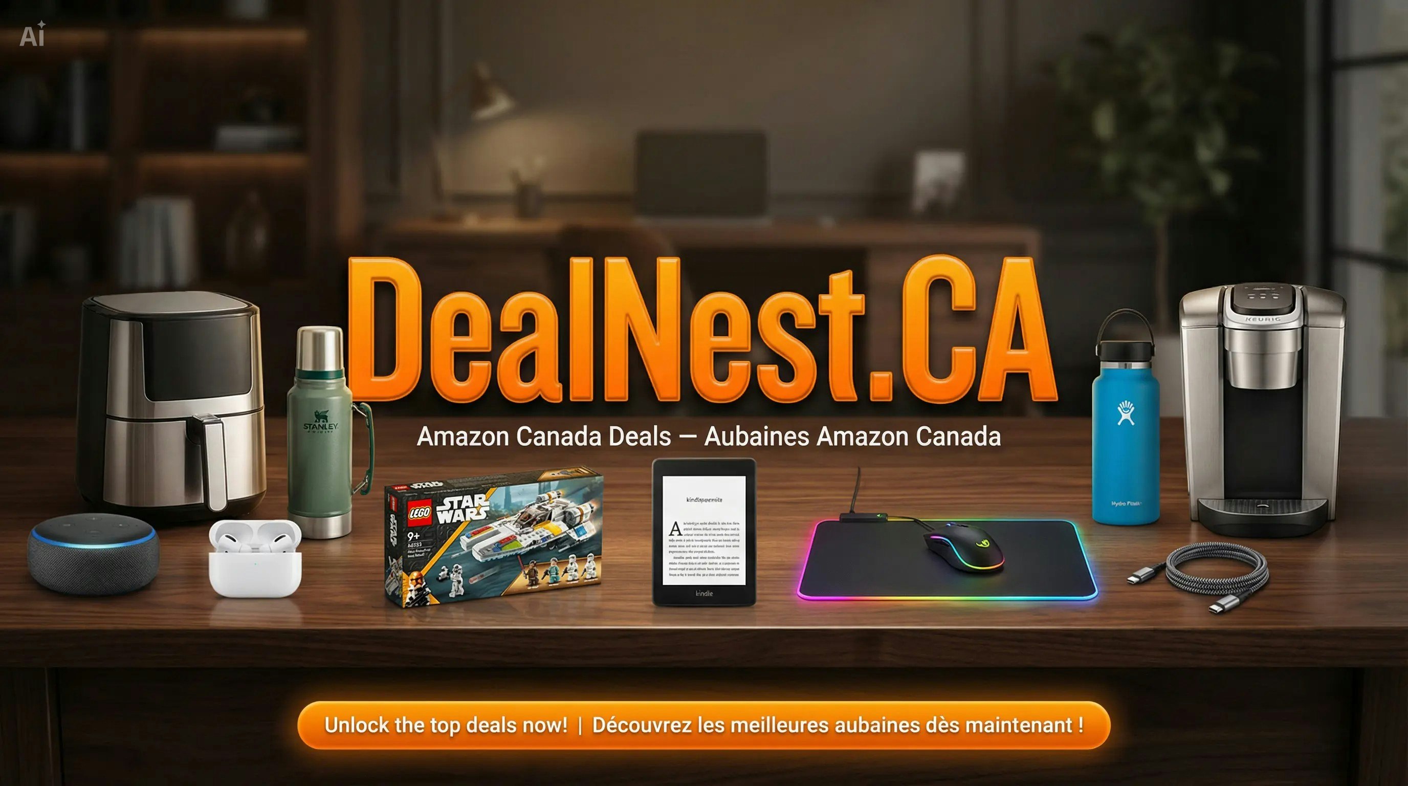 DealNest.CA - Product Hunt launch logo and brand identity