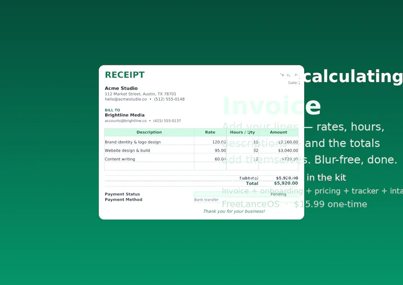 Freelancer Launch Kit  screenshot 1