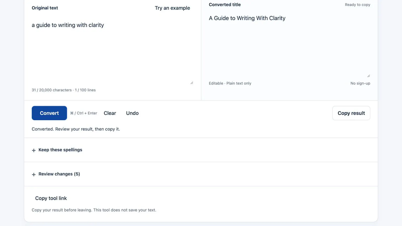 Title Case Converter screenshot 1
