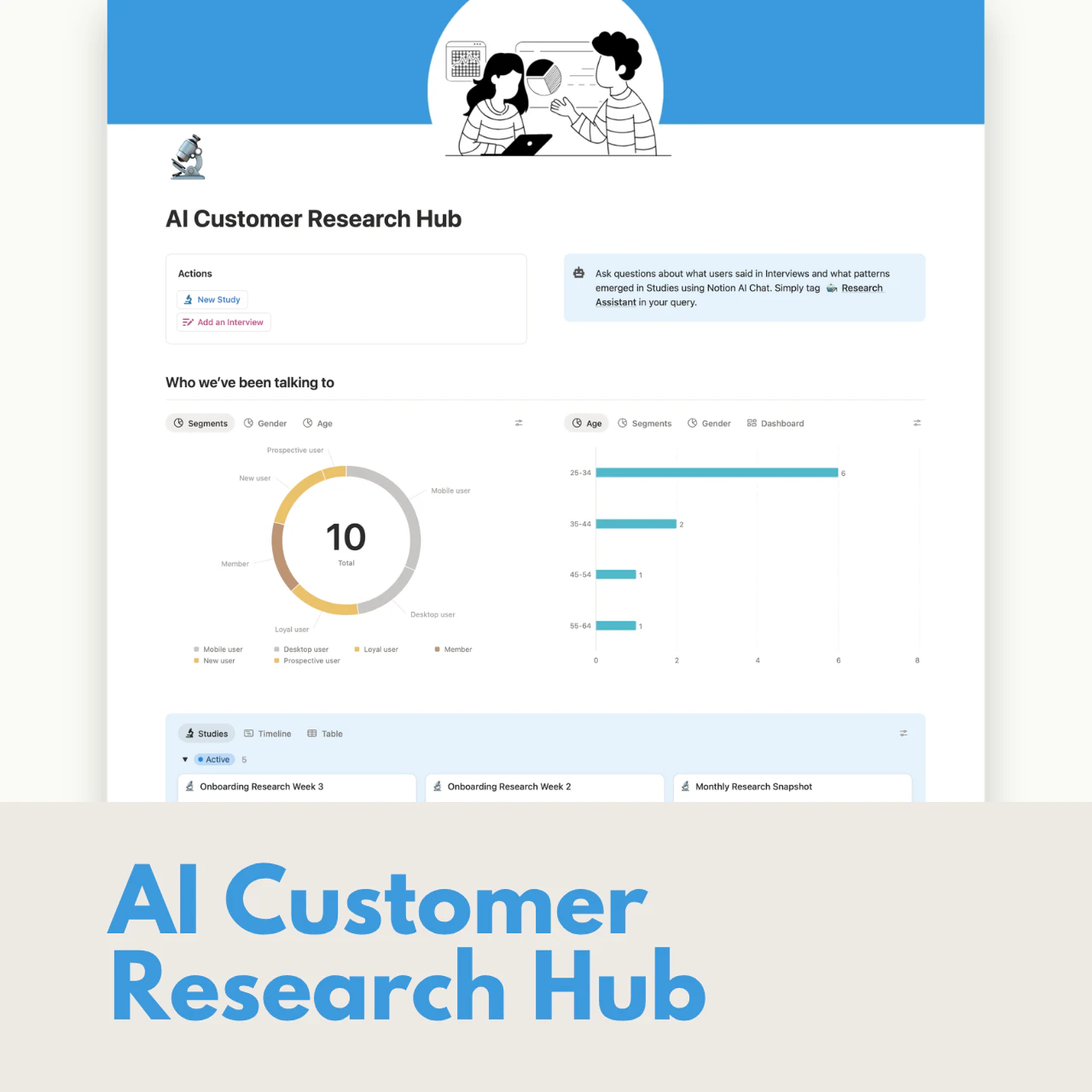 AI Customer Research Hub in Notion logo