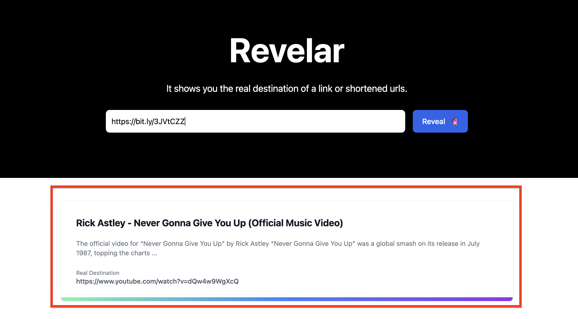 Revelar | URL Revealer gallery image
