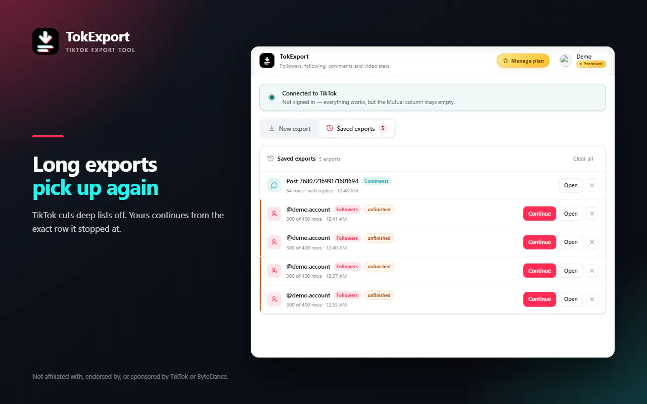 TokExport