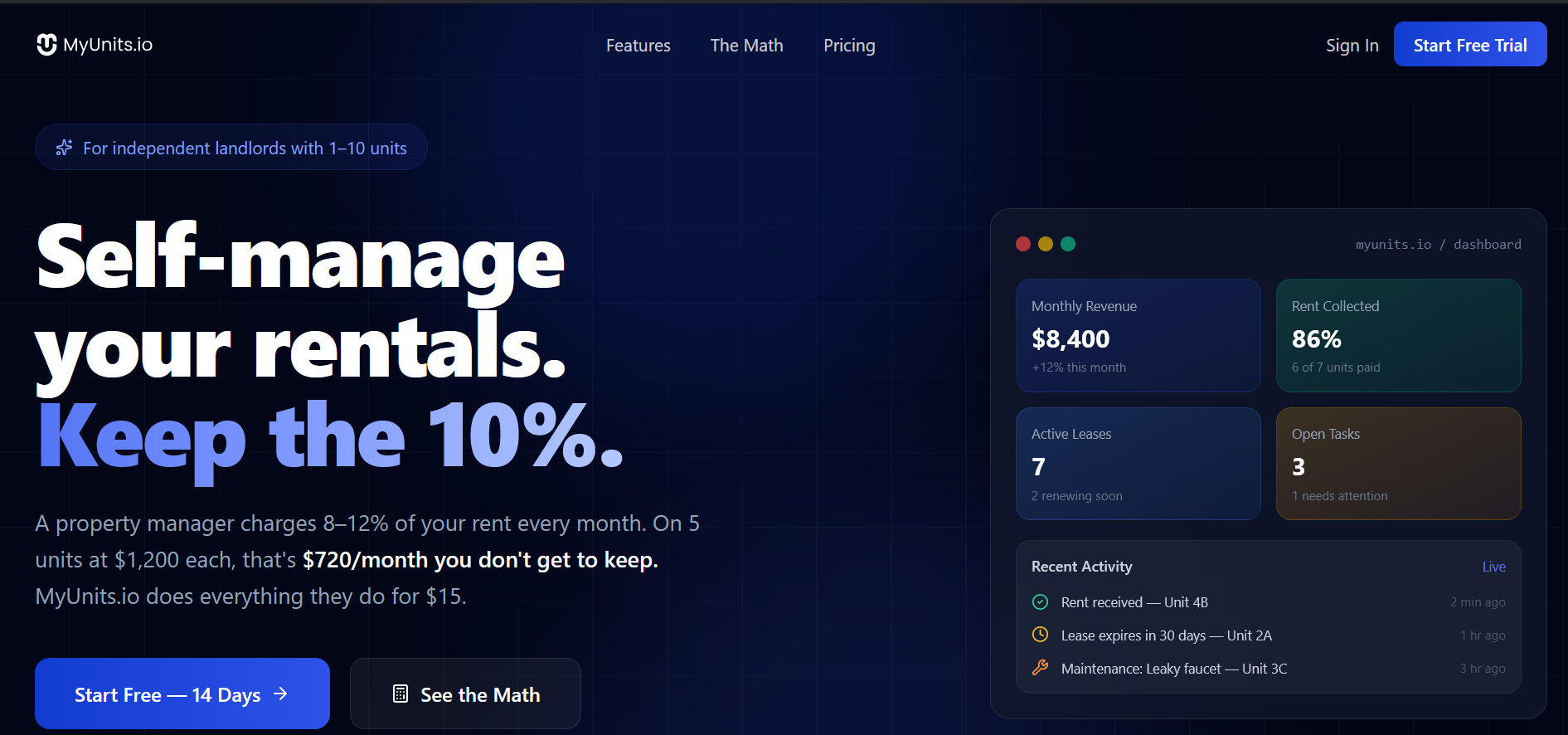 MyUnits.io - Screenshot 3 showing product features and functionality