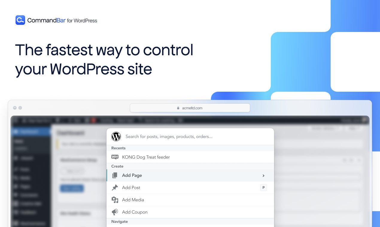 CommandBar for WordPress media 2