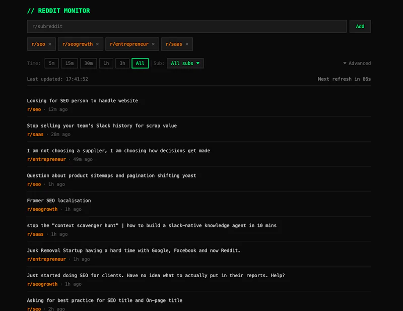 Free Reddit Monitor screenshot 1