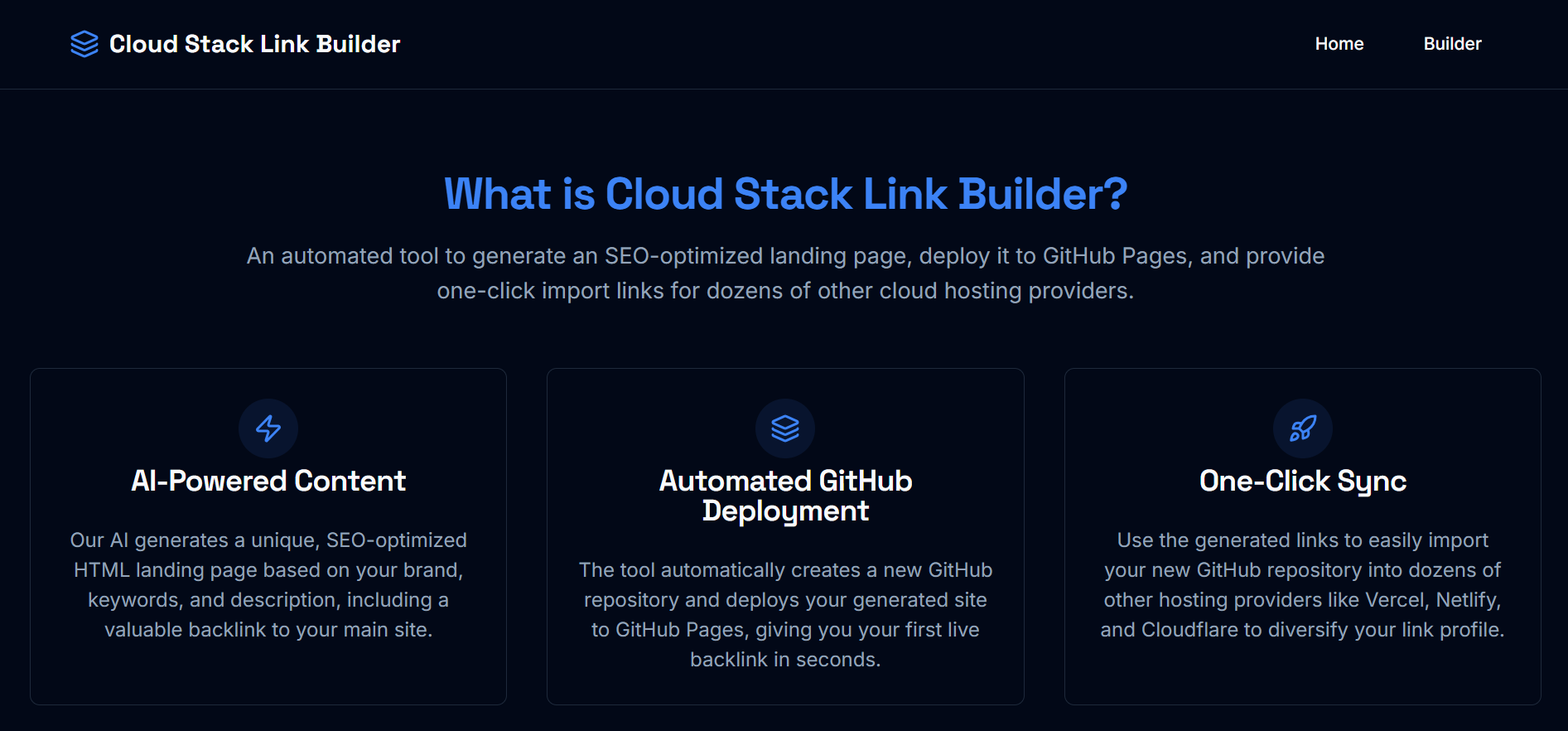 Média Générateur de liens Cloud Stack - Créez facilement des liens Cloud Stack et améliorez votre référencement. 1