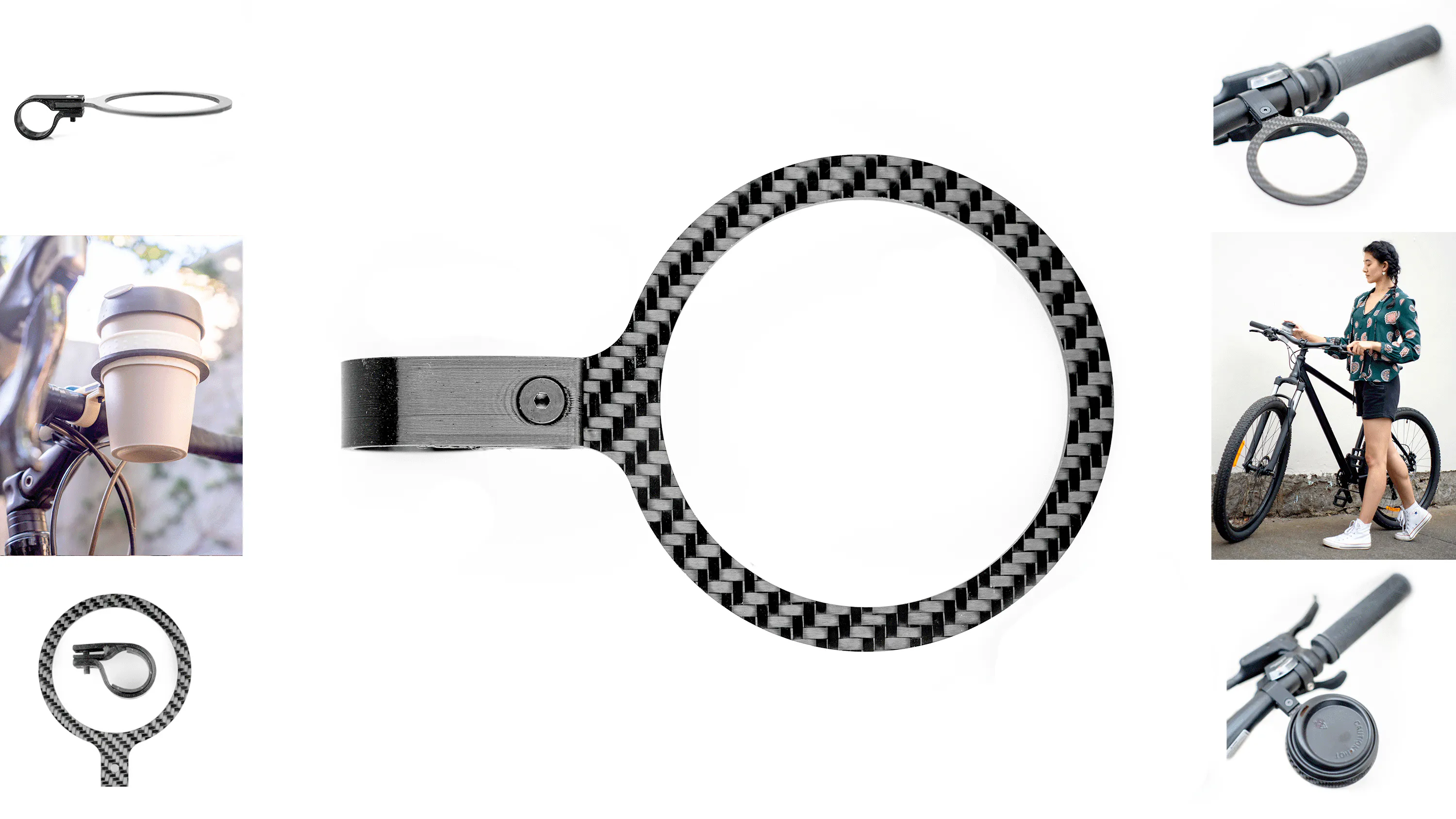 Carbon Fibre Bike Cup Holder