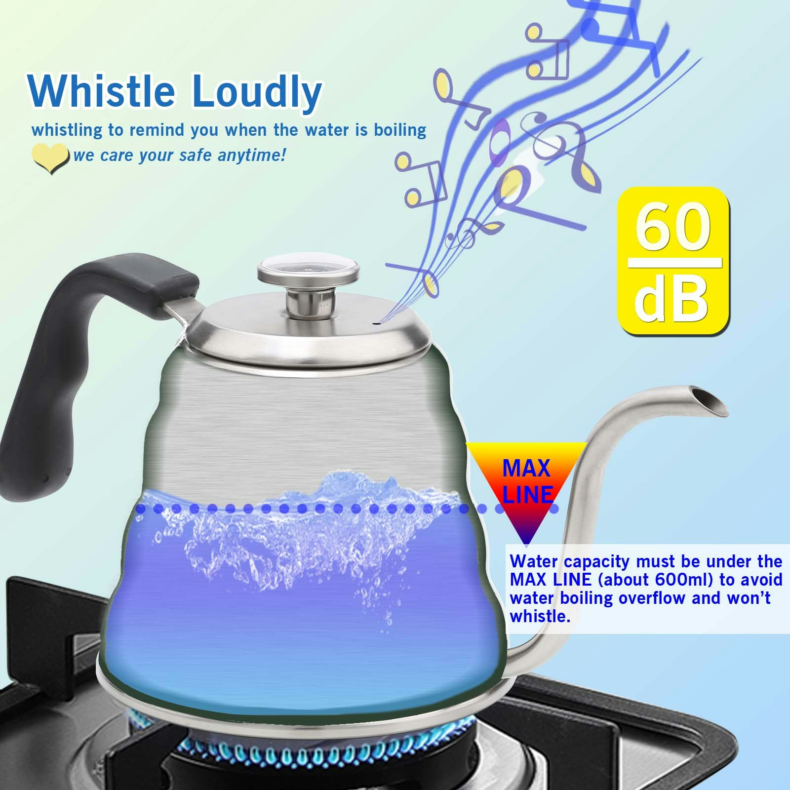 Whistled Coffee Gooseneck Pour Over Pot gallery image