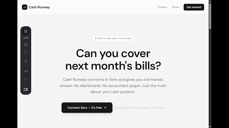 CashRunway screenshot 1 (video preview)