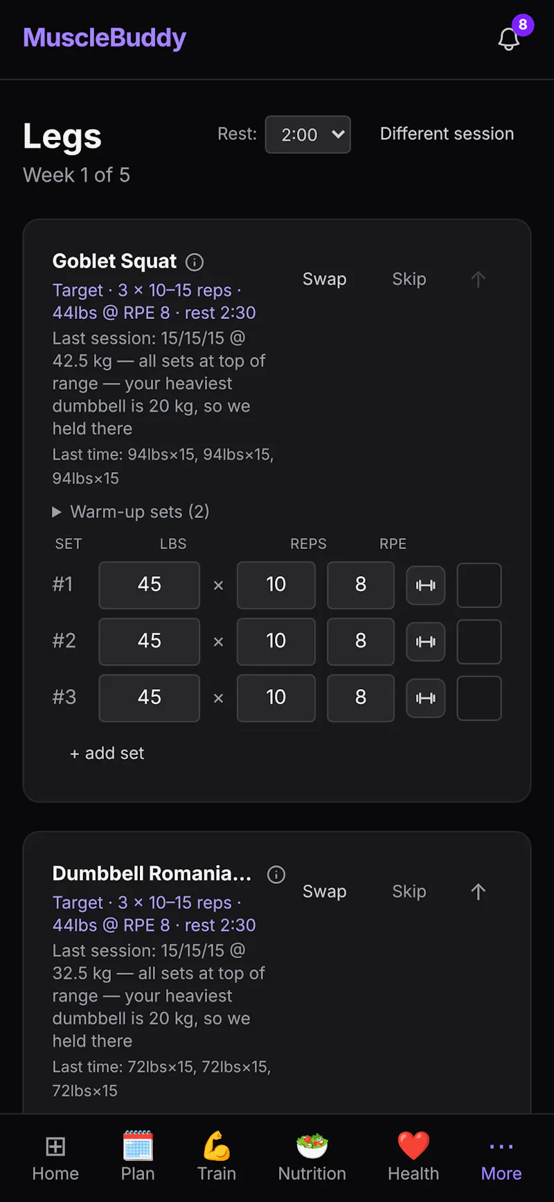 MuscleBuddy screenshot 8