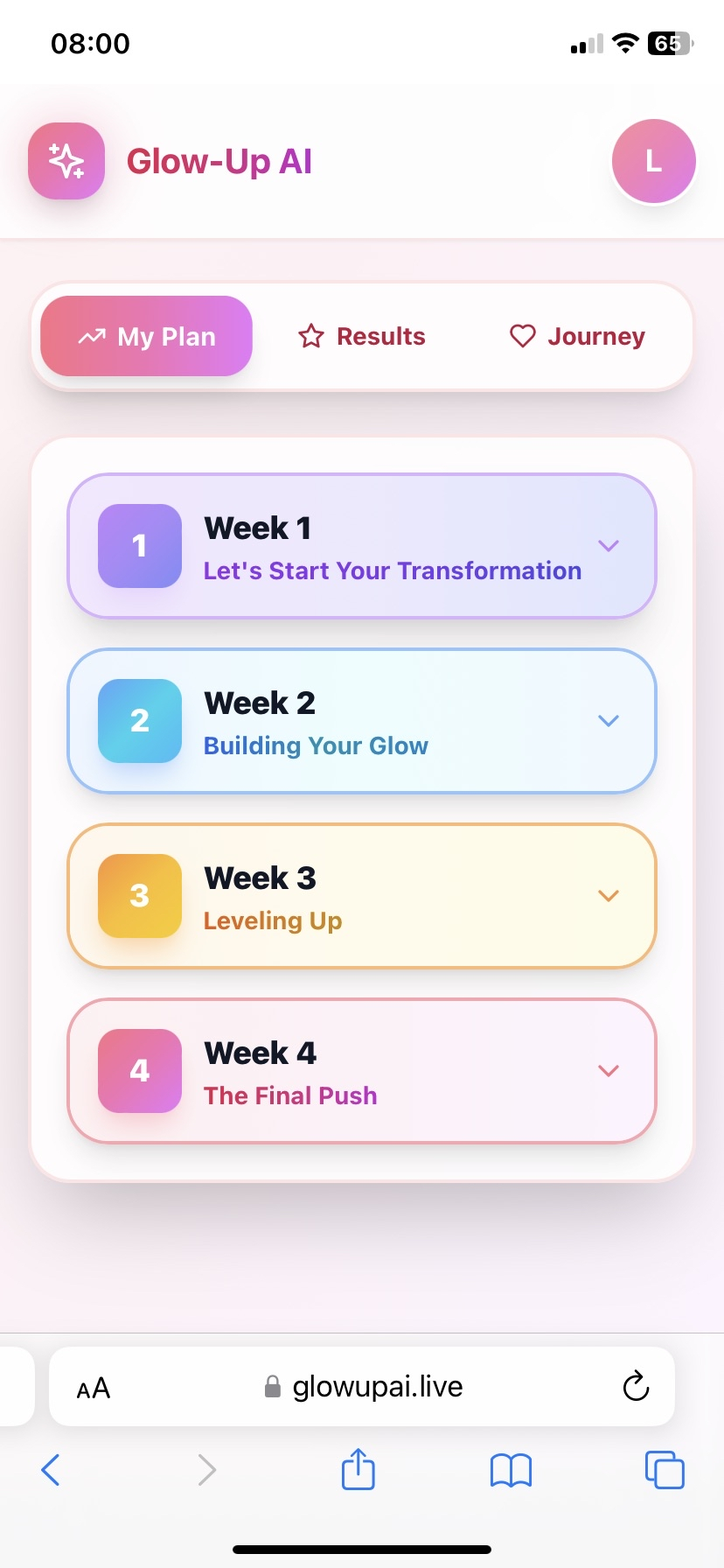 Glow Up AI gallery image
