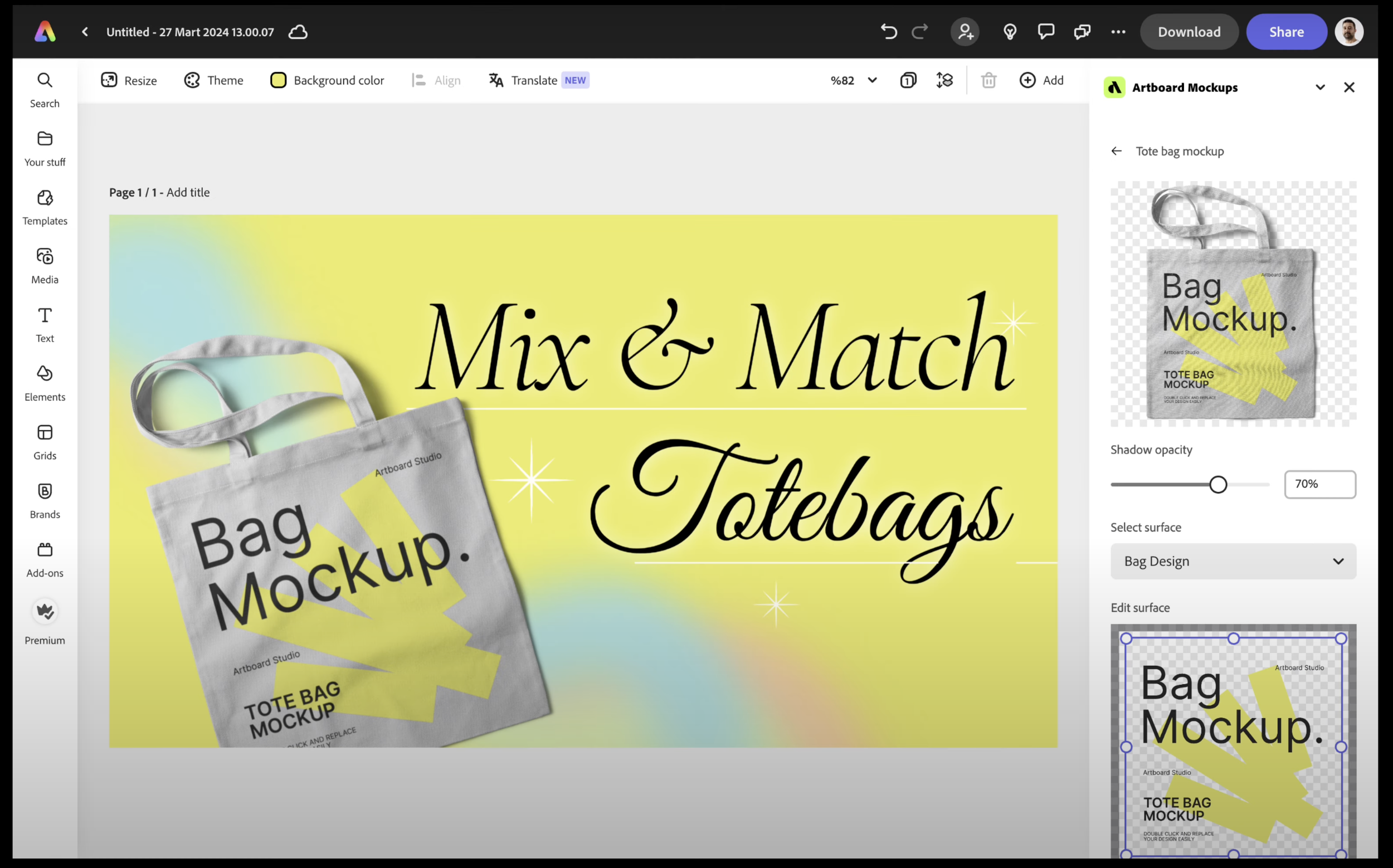 Adobe Express'te Mockups Oluştur medya 7