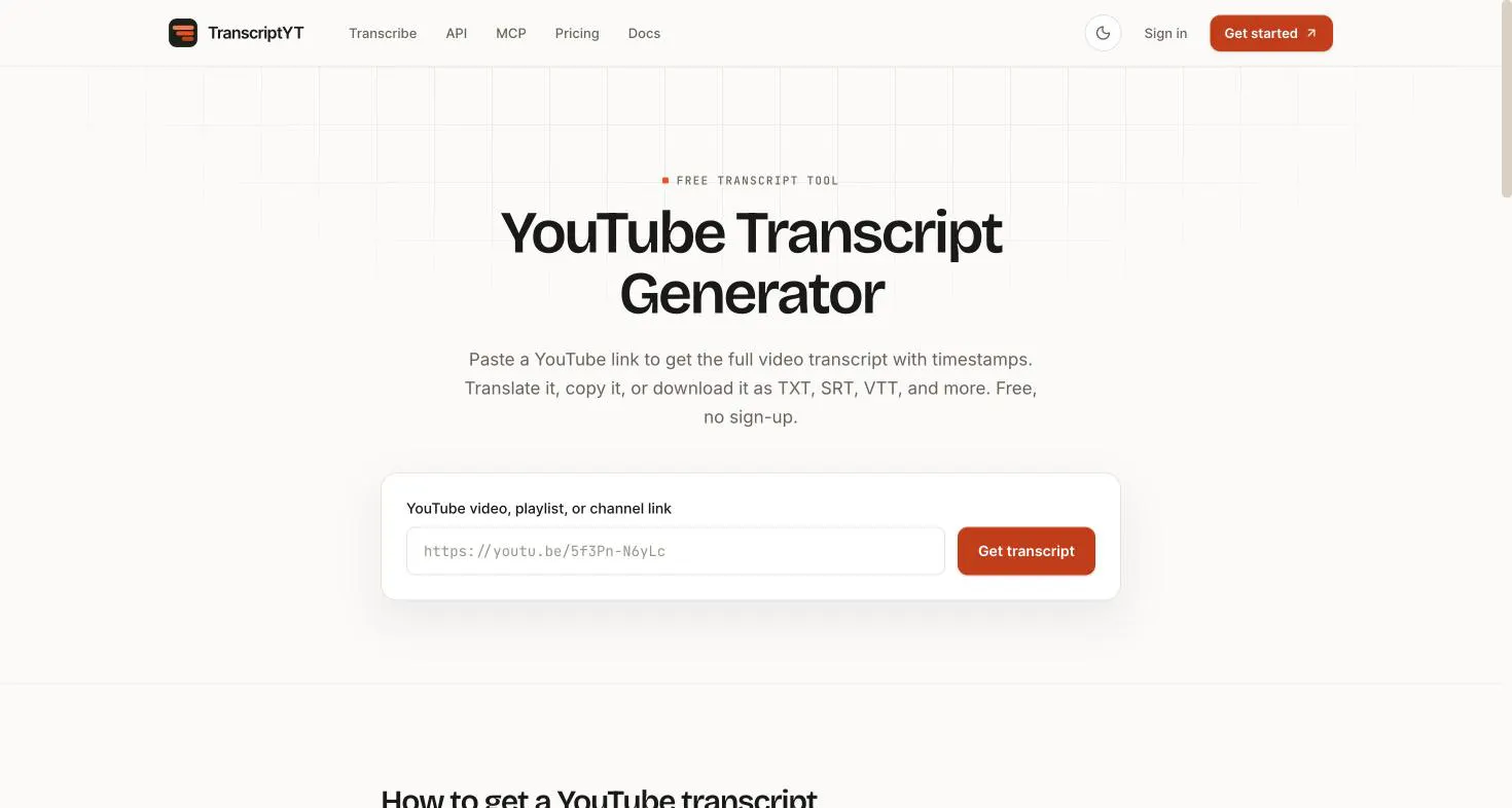 TranscriptYT gallery image