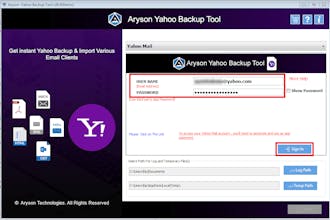 Aryson Yahoo Backup Tool gallery image