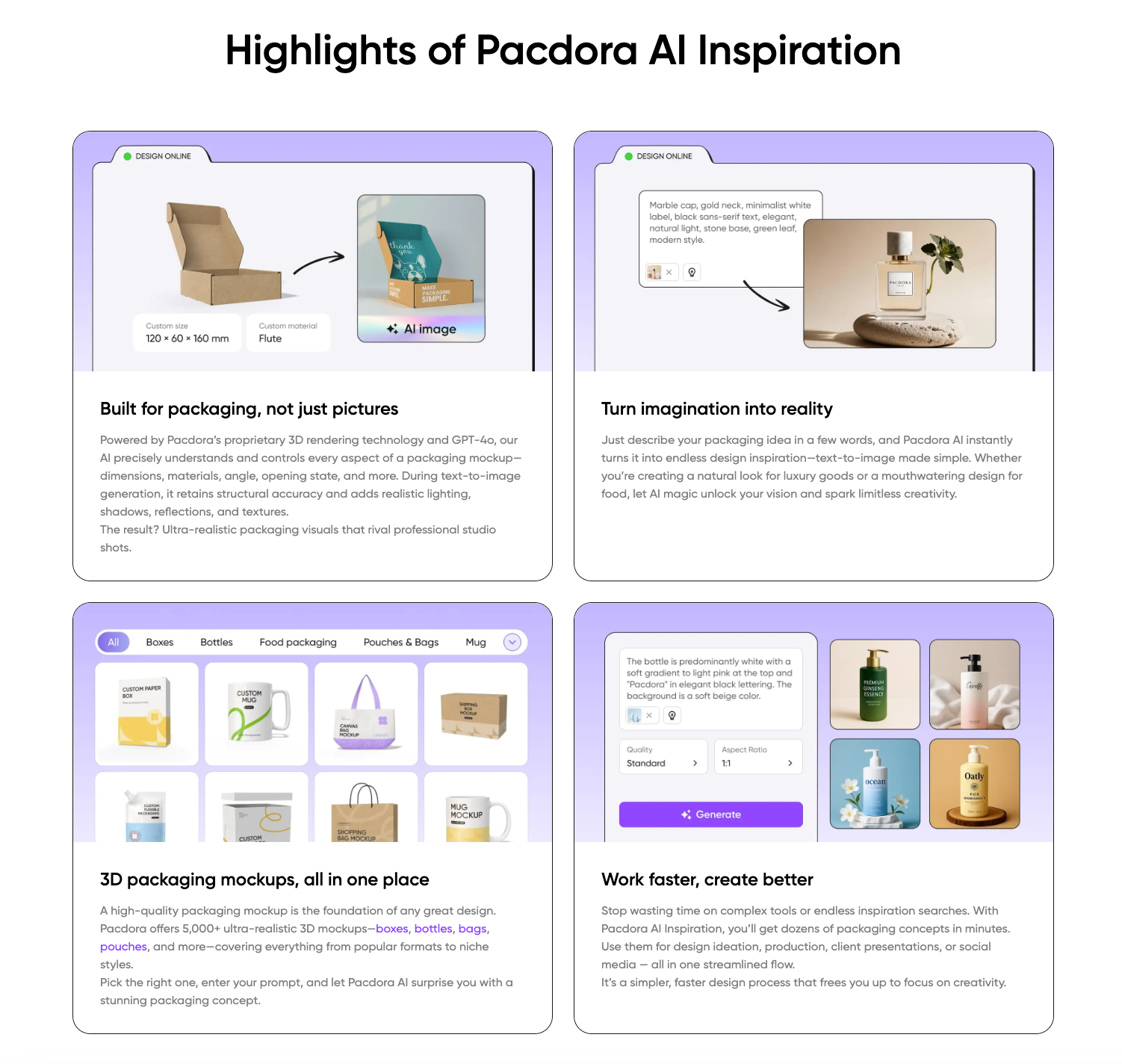 Mídia 2 de Design de embalagem inspirado em pacdora ai