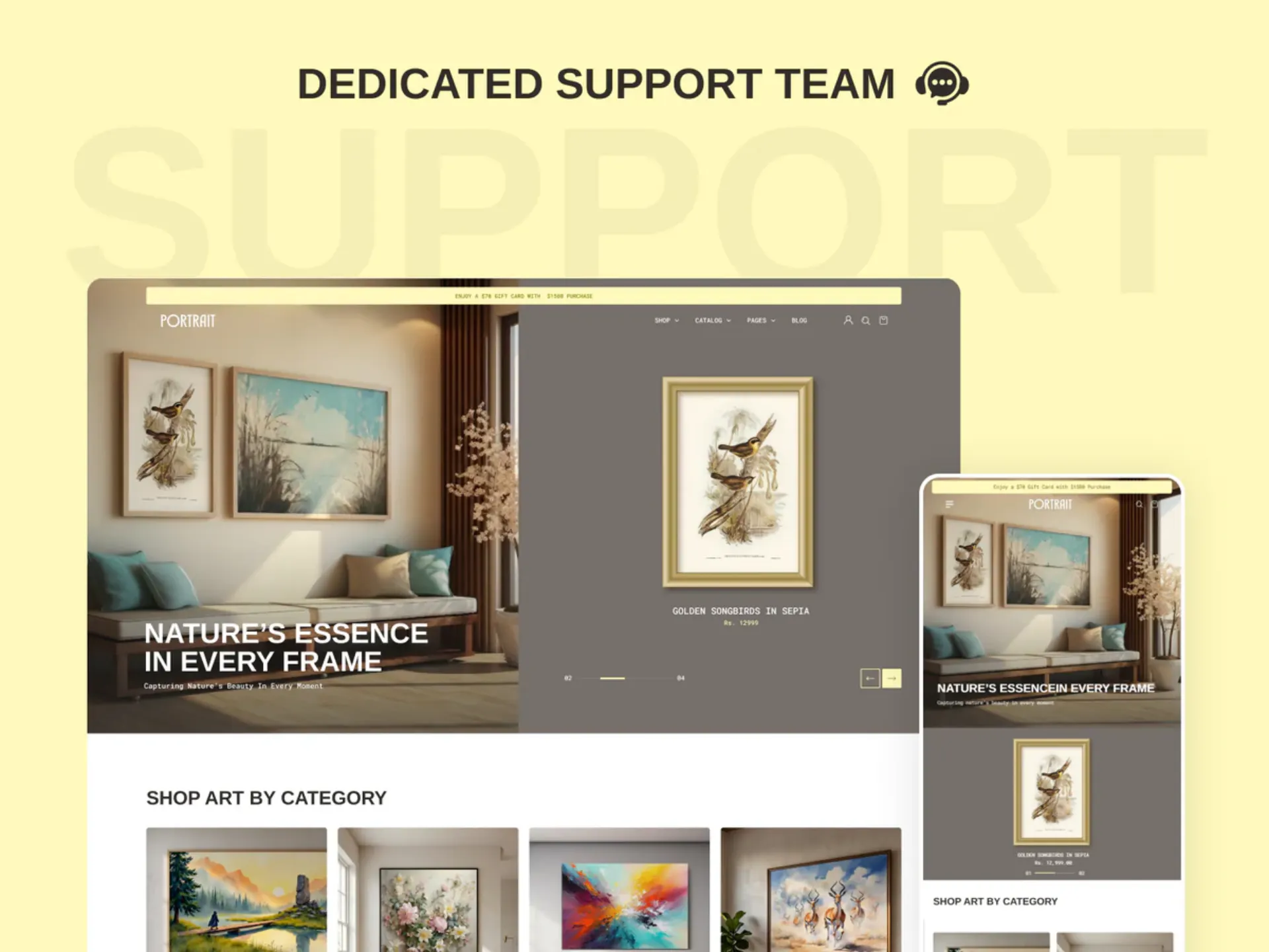 Portrait Art Shopify Theme gallery image