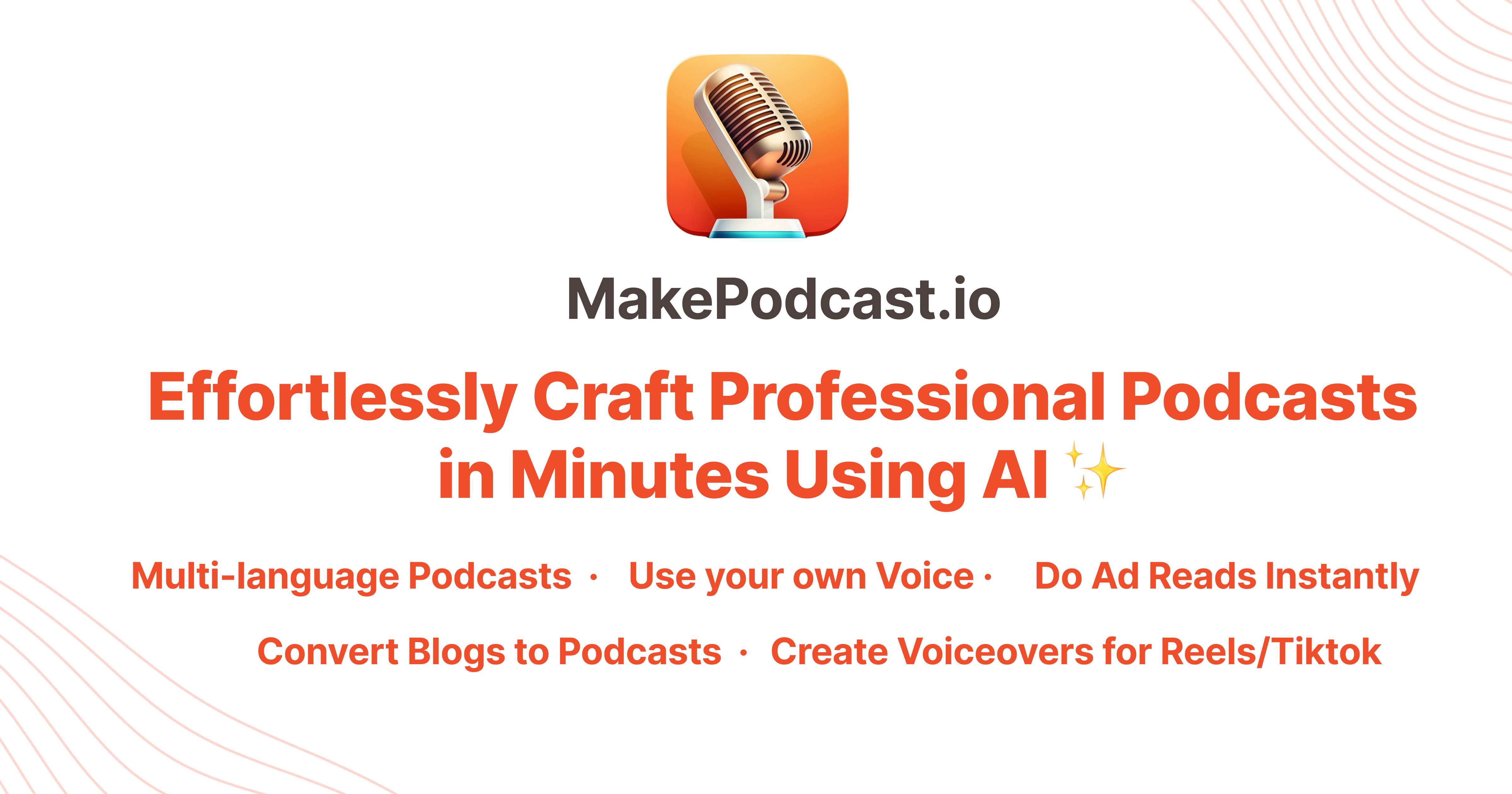 startuptile Make Podcast-Effortlessly Craft Professional Podcasts in Minutes Using AI